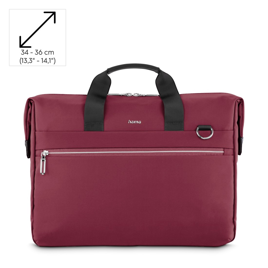 Hama Notebookrucksack »Laptoptasche (34 – 36 cm (13,3 - 14,1“), wasserabweisend, gepolstert)« extralanger Reißverschluss