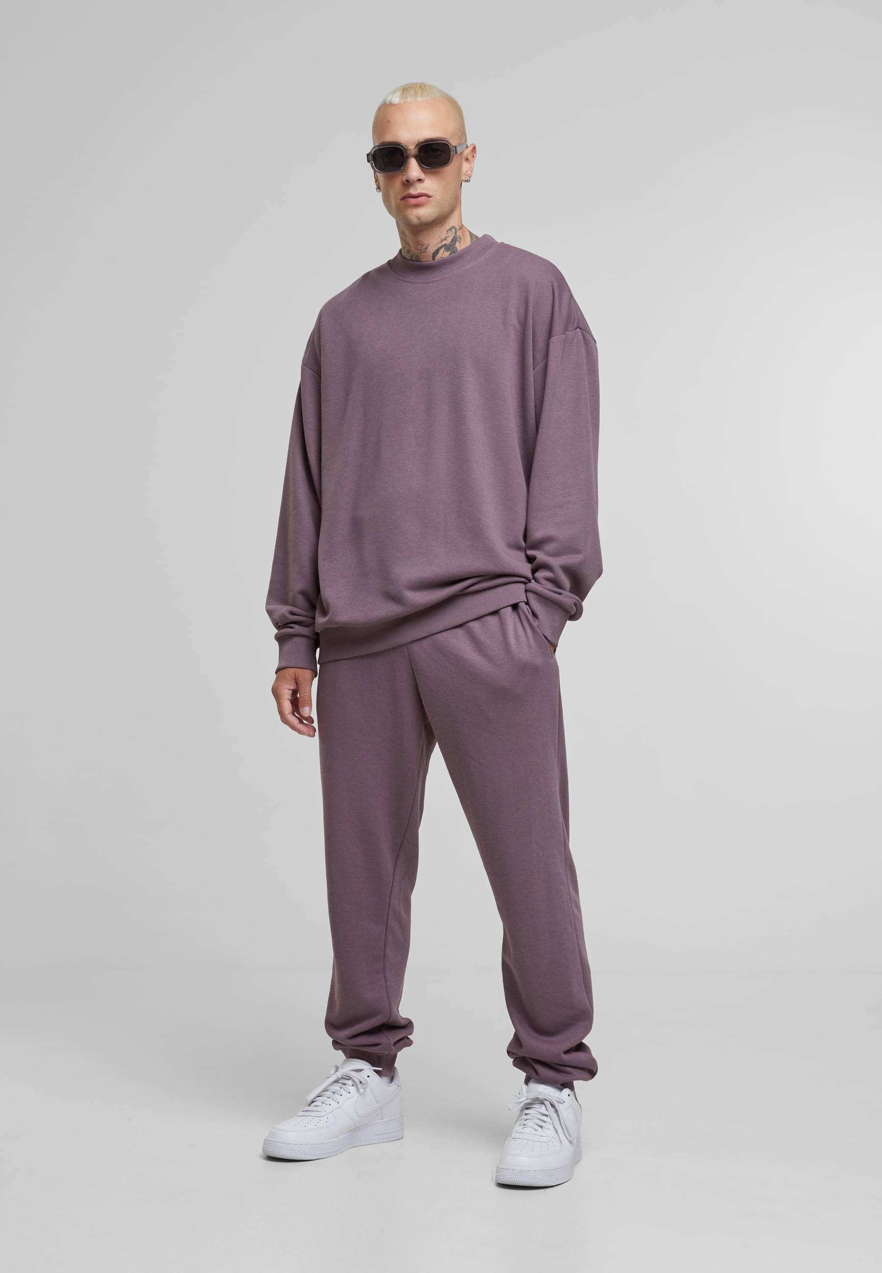 URBAN CLASSICS Rundhalspullover »Urban Classics Light Terry Crew«, (1 tlg.)