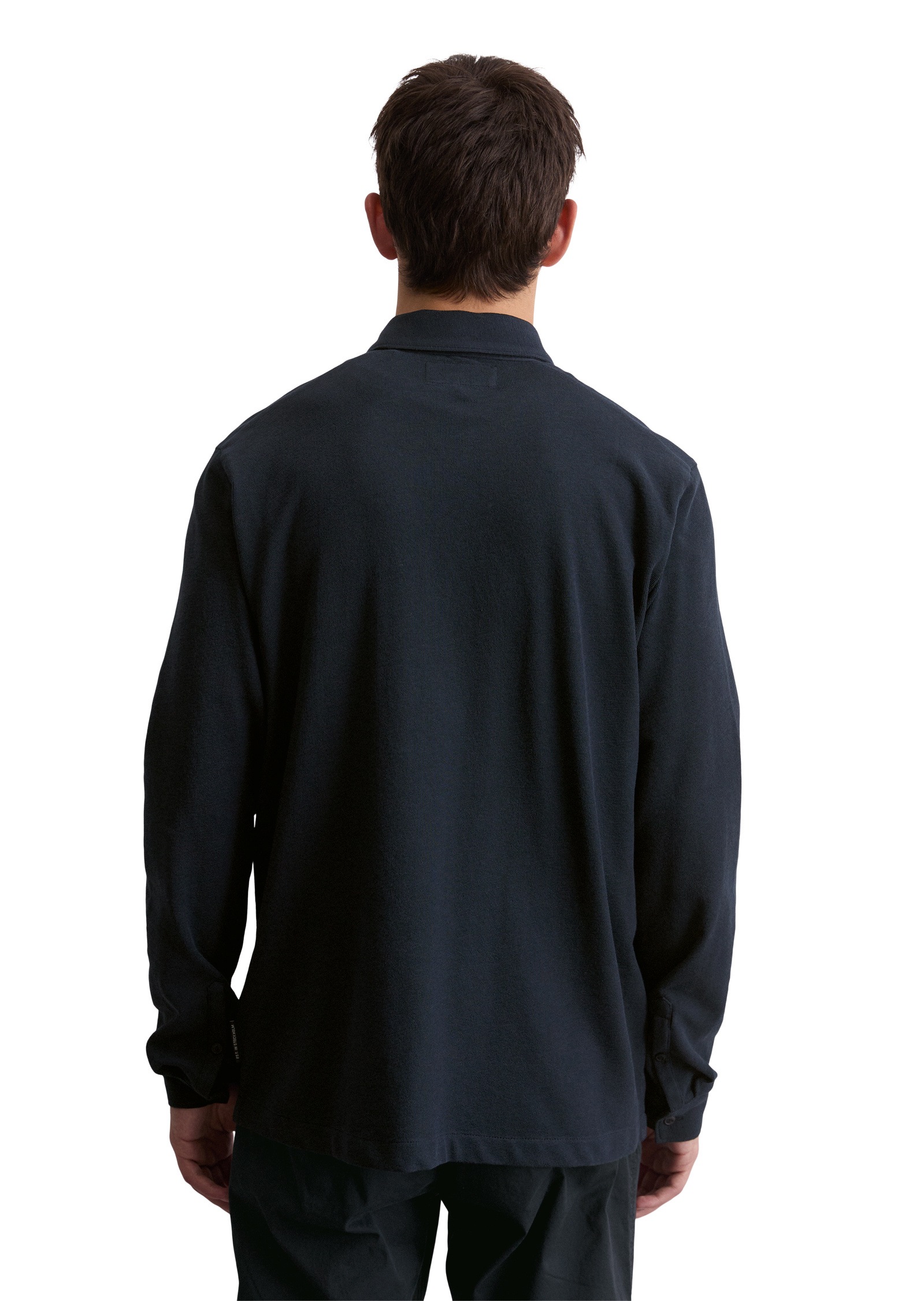 Marc O'Polo Langarm-Poloshirt »aus reiner Bio-Baumwolle«