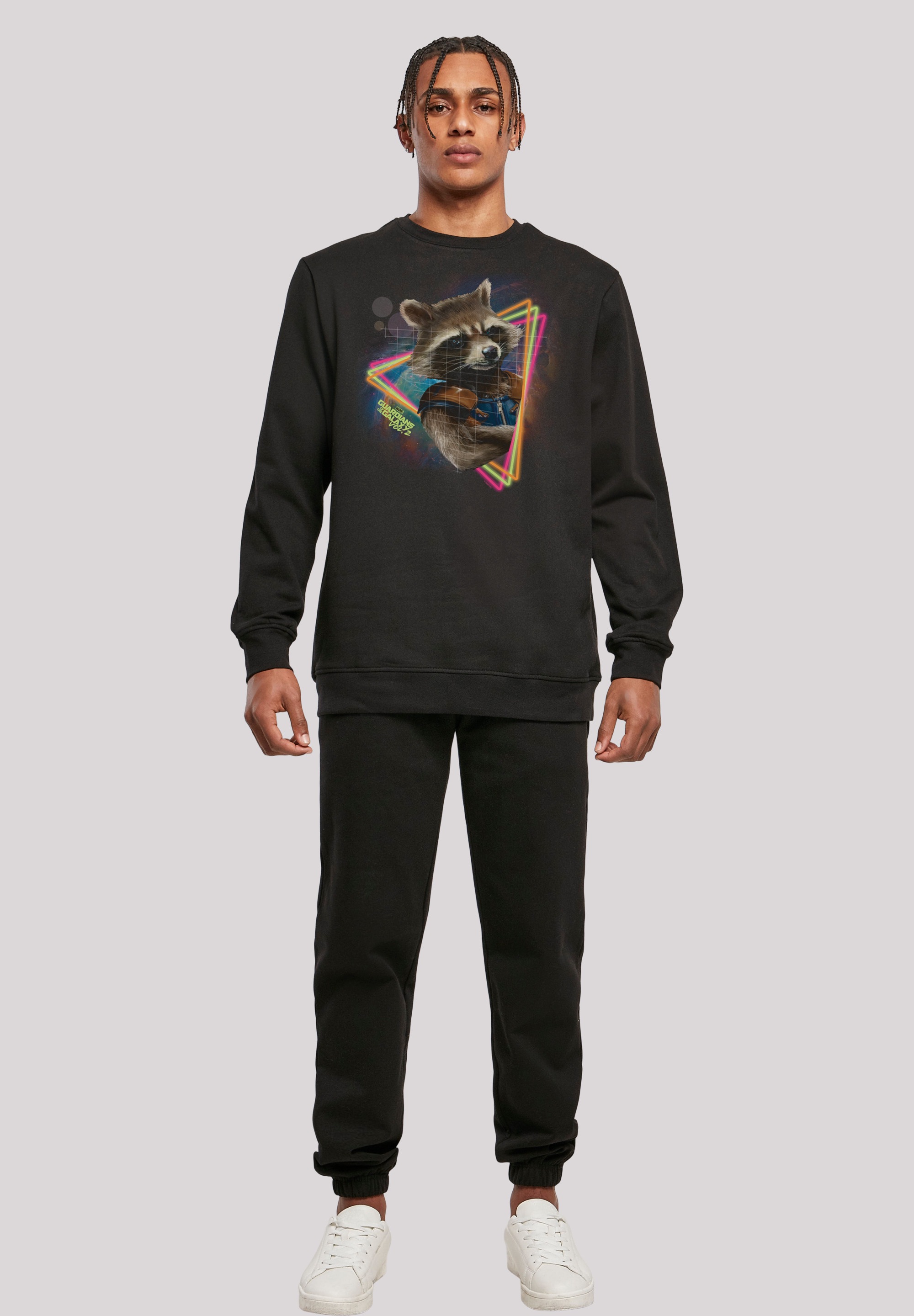 F4NT4STIC Sweatshirt »Marvel Guardians of the Galaxy Neon Rocket«, Print