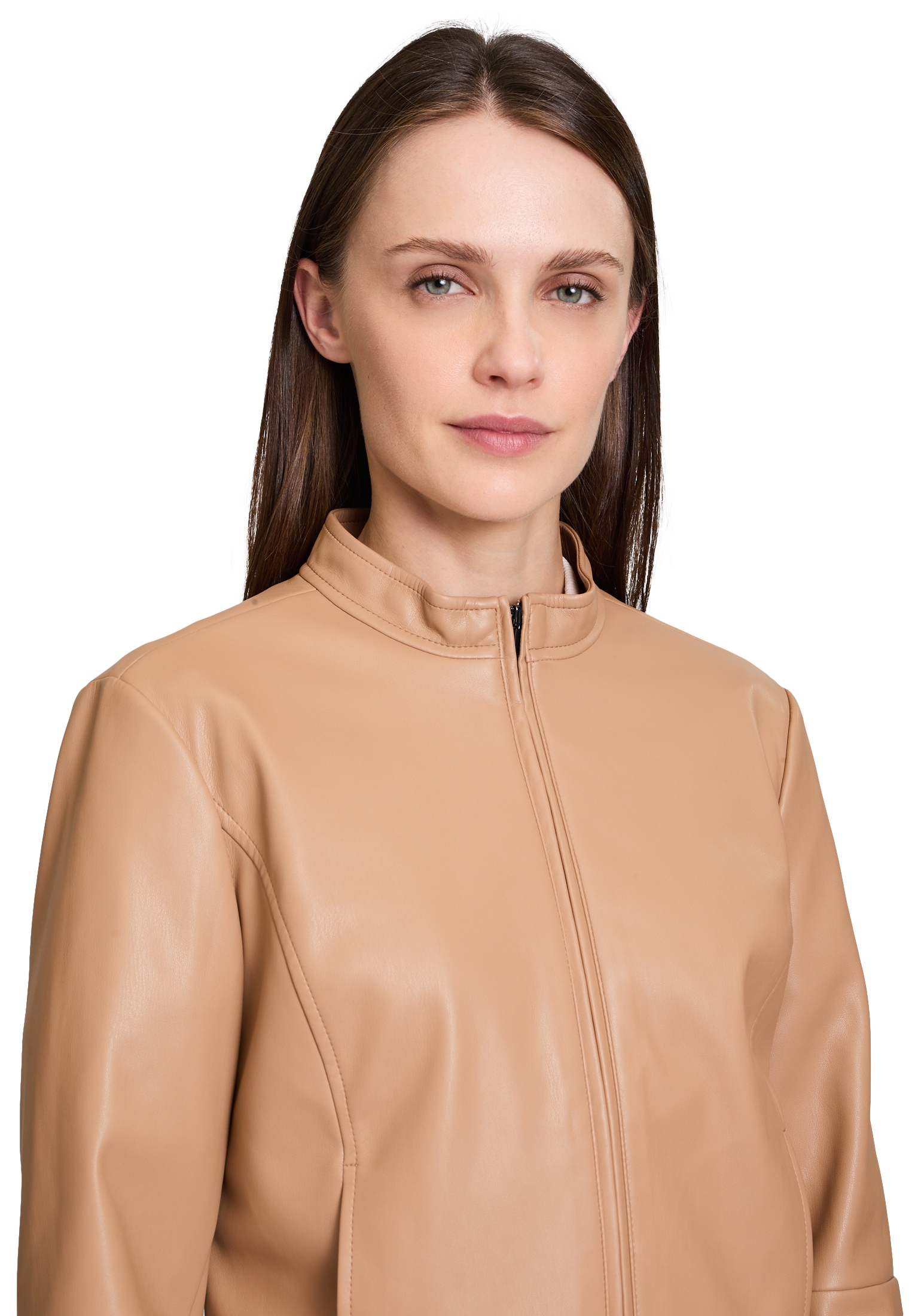 Betty&Co Jackenblazer »Betty & Co Damen Bikerjacke mit Stehkragen«, Nahtführung