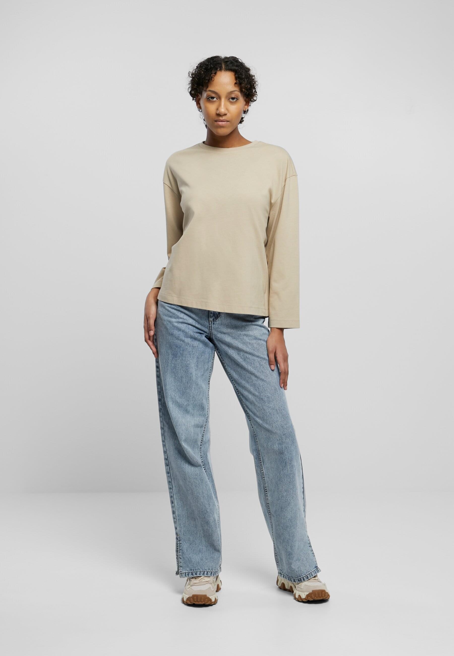 URBAN CLASSICS Longsleeve »Urban Classics Damen Ladies Organic Oversized Longsleeve«, (1 tlg.)
