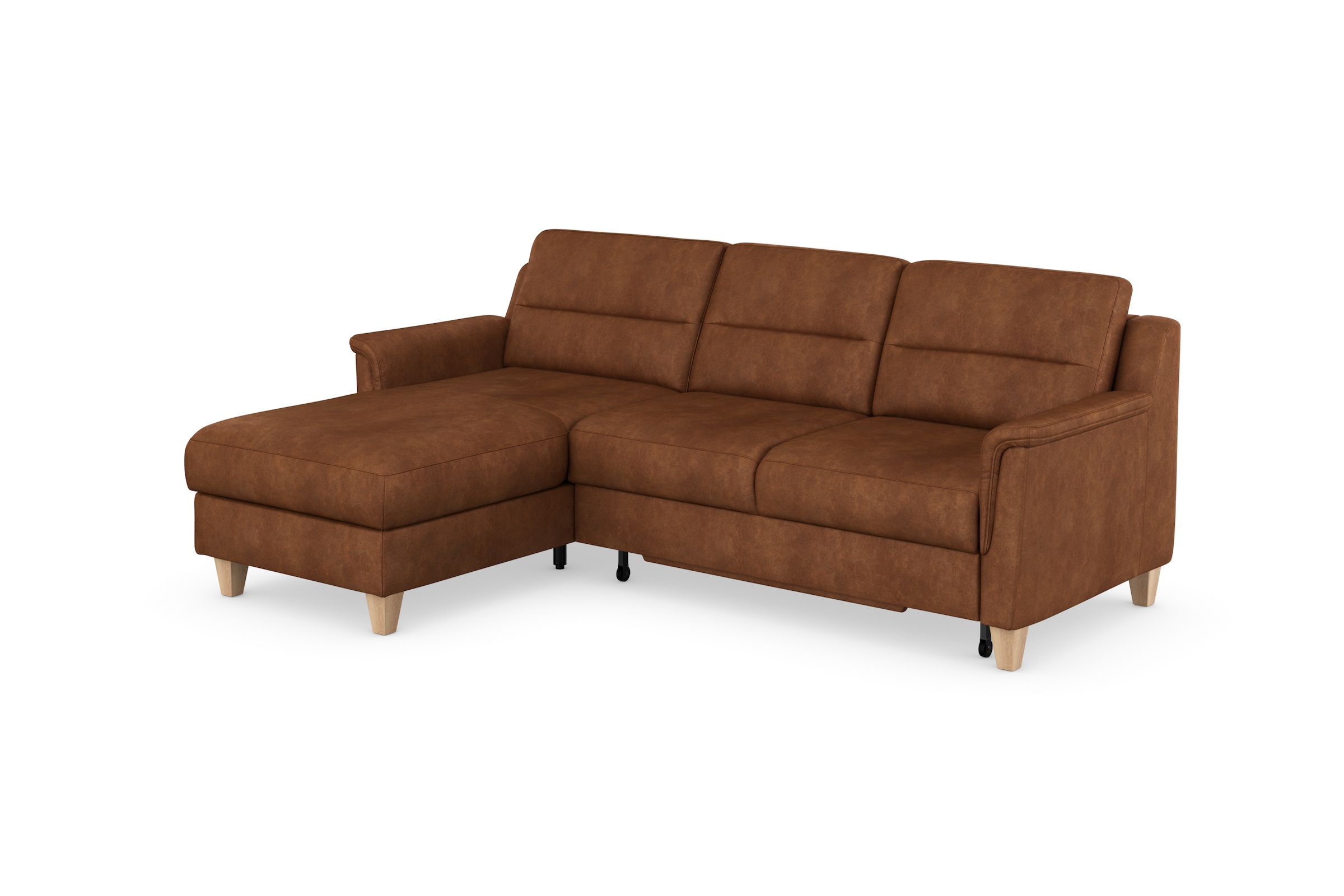 sit&more Ecksofa »Farö L-Form«, inklusive Federkern, wahlweise mit Bettfunktion und Bettkasten