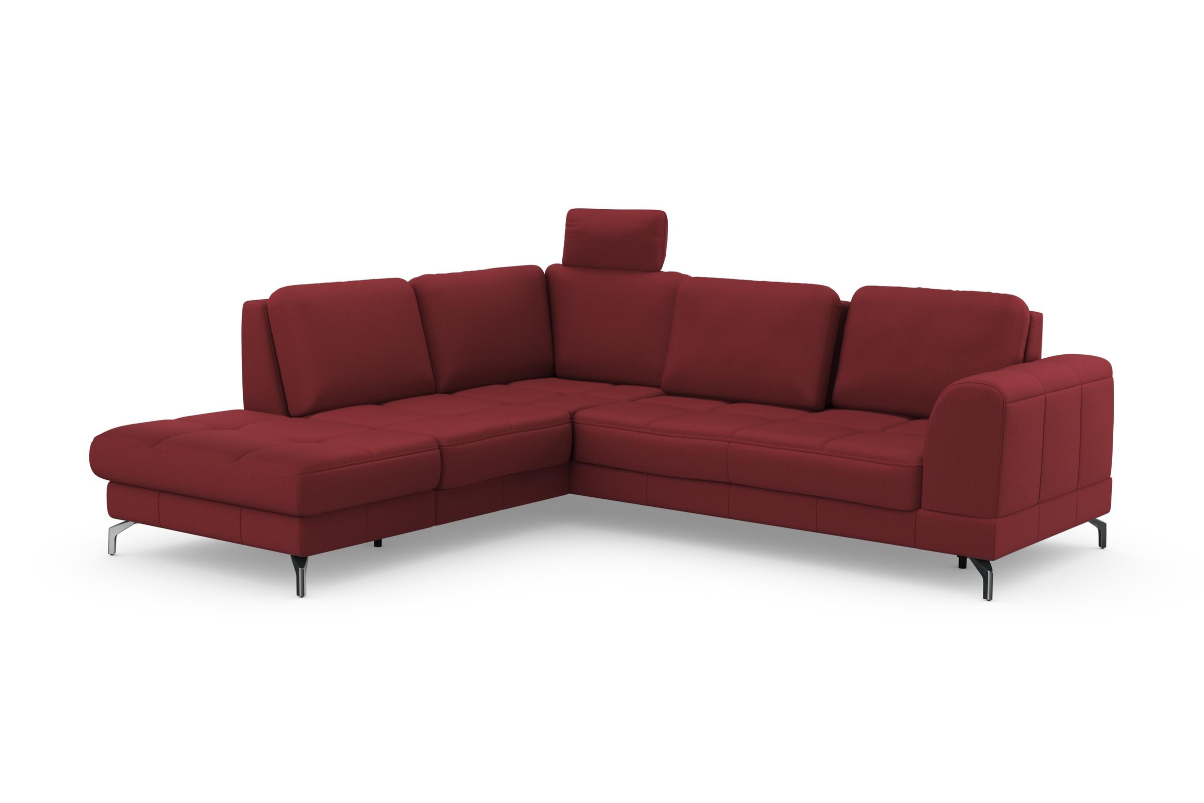 sit&more Ecksofa »Bendigo L-Form«, inklusive Sitztiefenverstellung, Bodenfreiheit 12 cm, in 2 Fußfarben