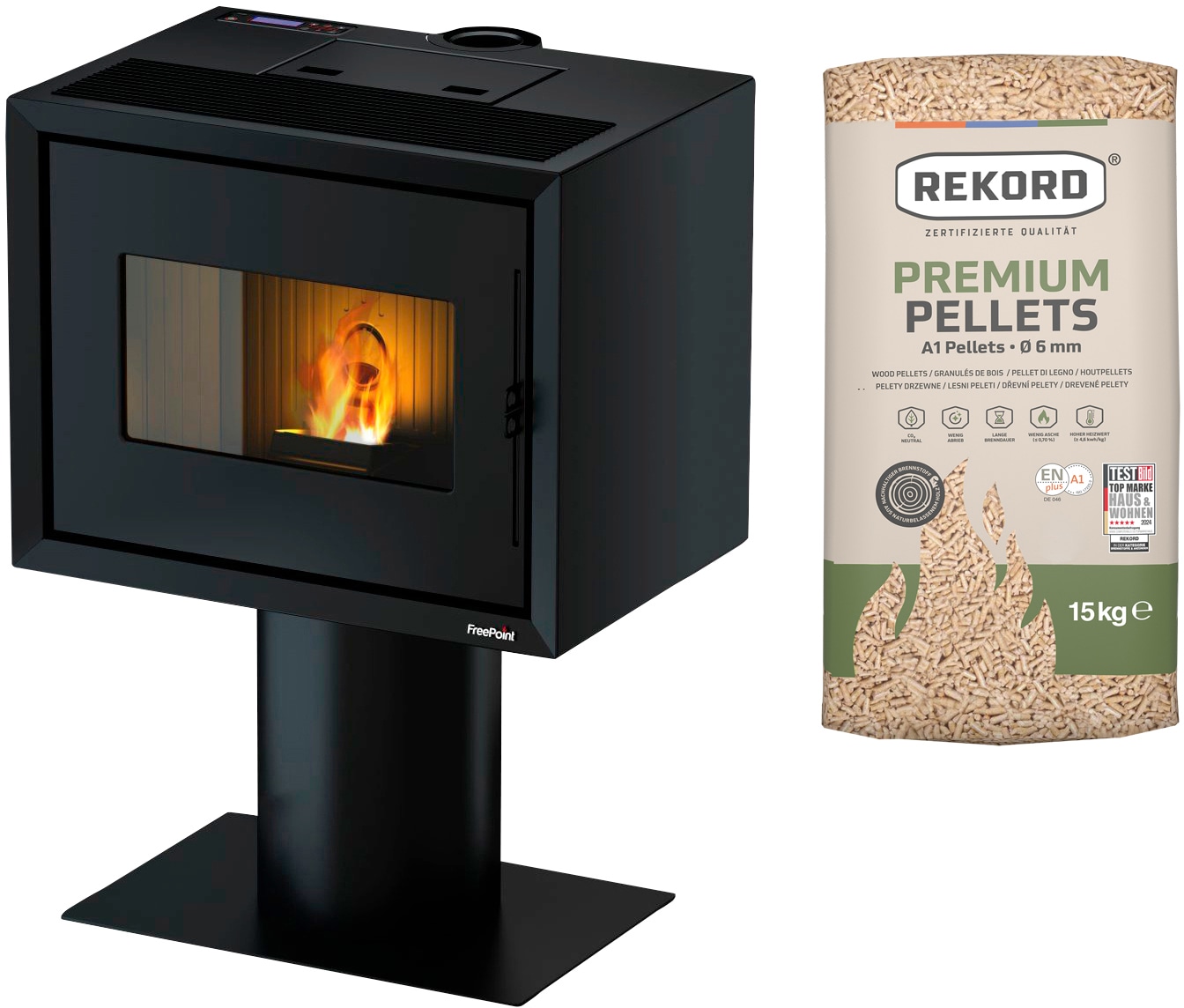 Freepoint Granulių krosnis »MODO STAND« Stahl