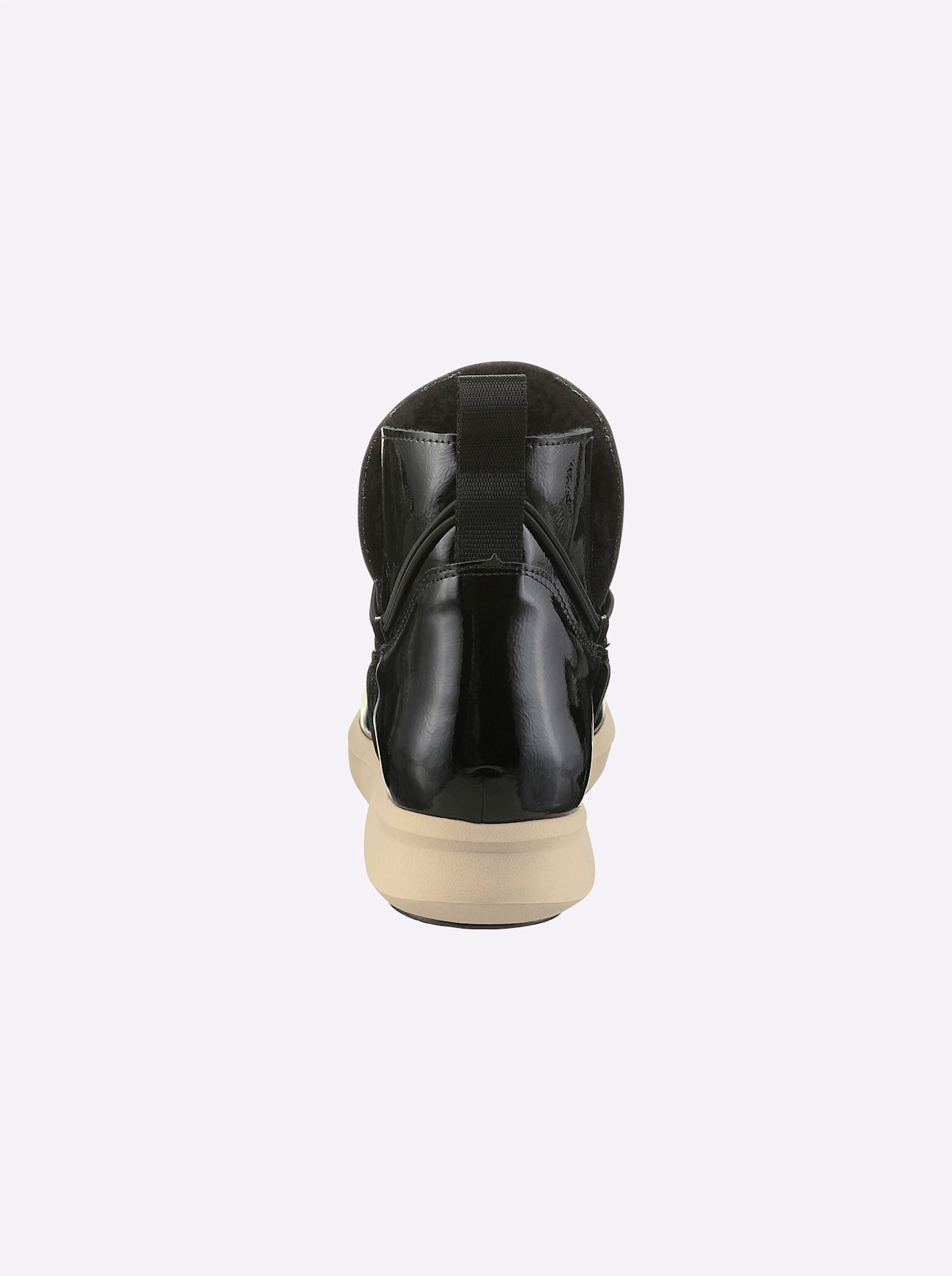 Stiefelette HEINE, Damen, Gr. 36, schwarz (schwarz, lack), Synthetik, Schuhe Stiefelette 3