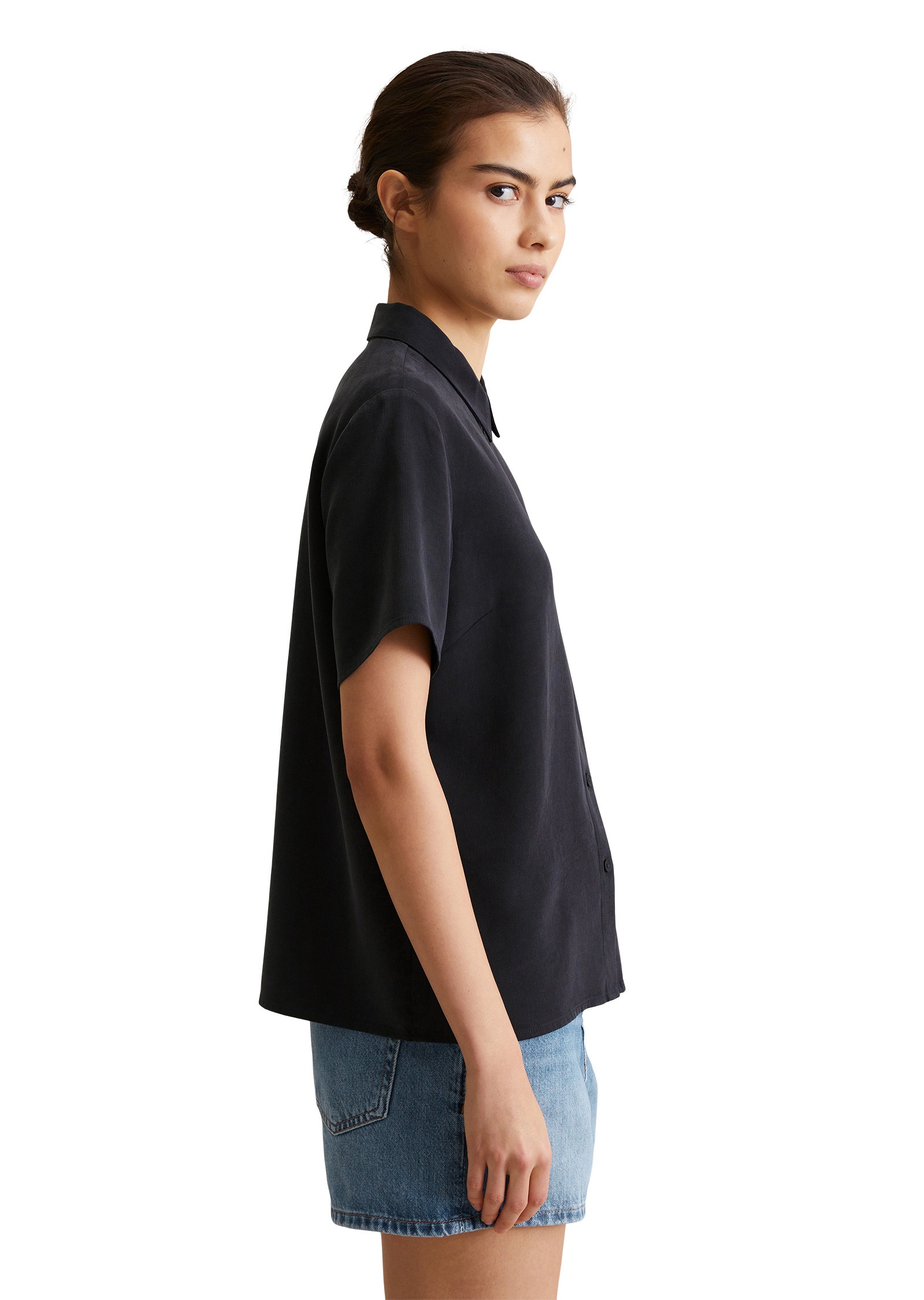 Marc O'Polo DENIM Kurzarmbluse »aus TENCEL™ Lyocell«