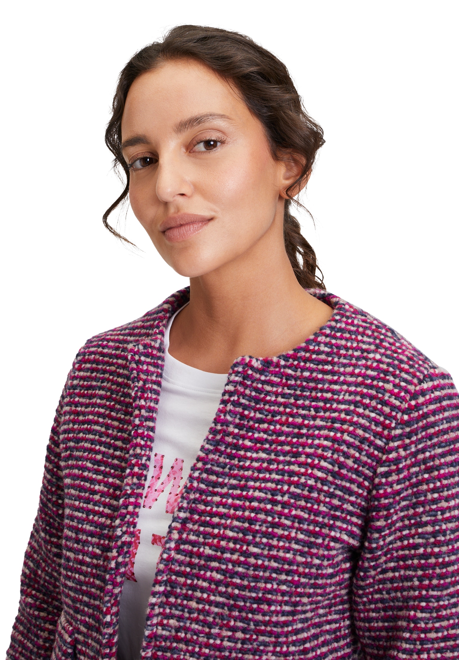 Cartoon Canvasjacke »Cartoon Damen Casual-Jacke ohne Verschluss«
