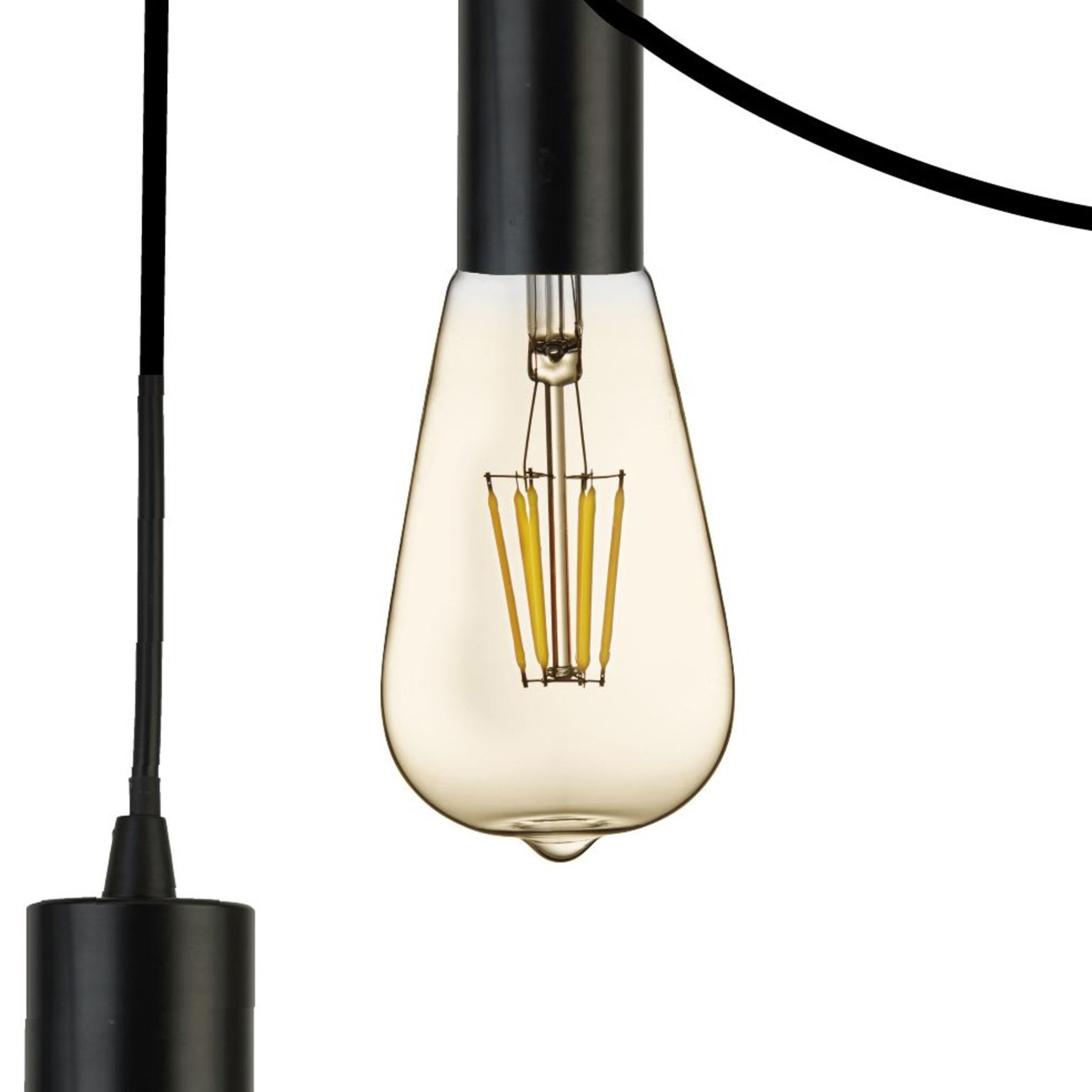 Searchlight Hängeleuchte »Squiggle 9Lt Pendant - Black Metal & Cables« E27 1 Stk.