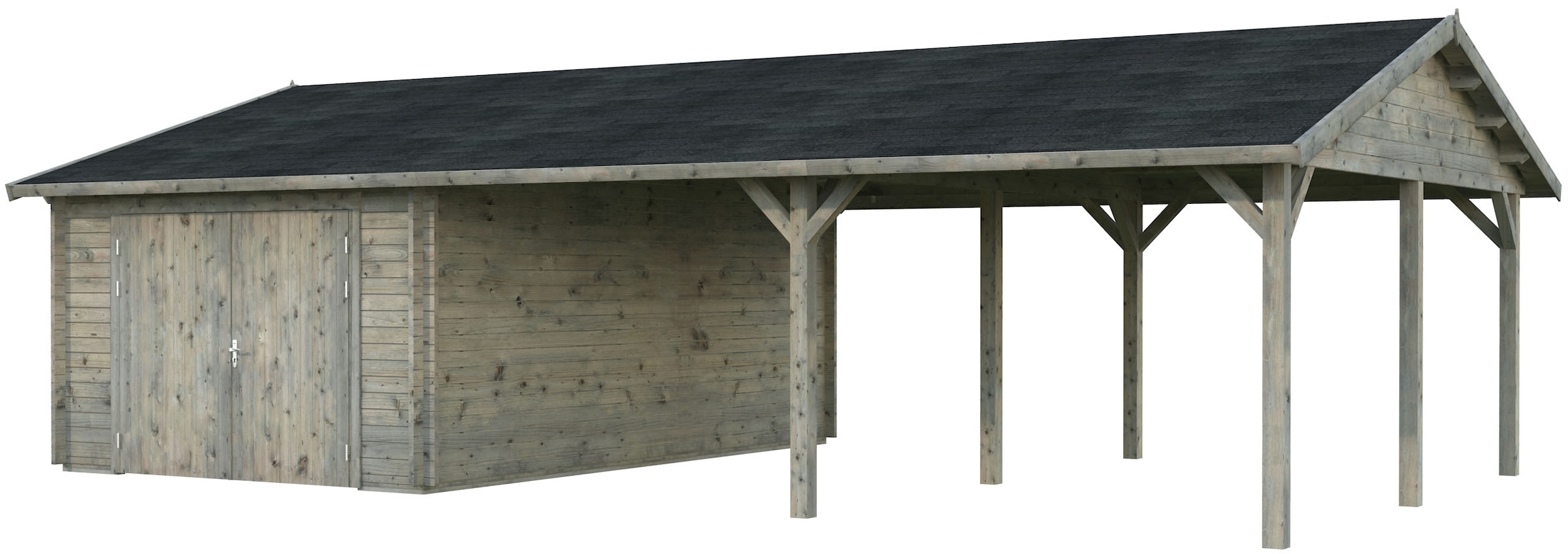 Palmako Garage "Roger, mit Holztor" BxTxH: 1006x619x316 cm