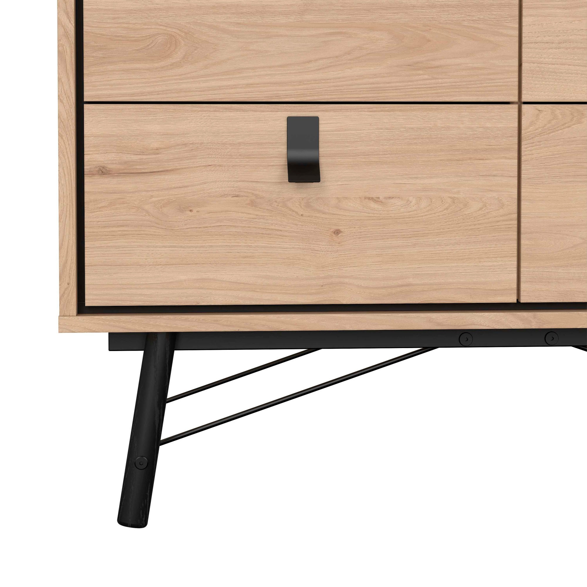 andas Kommode »Ry Aufbewahrung, Schubladenschrank, Stauraum«, Sideboard mit 6 Schubladen, Breite 102 cm, Höhe 95 cm, Massivholzbeine