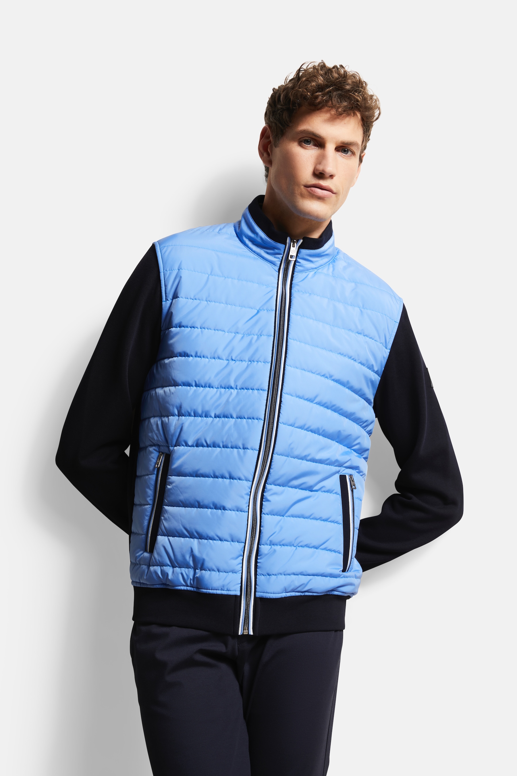 bugatti Sweatjacke, mit Quersteppung