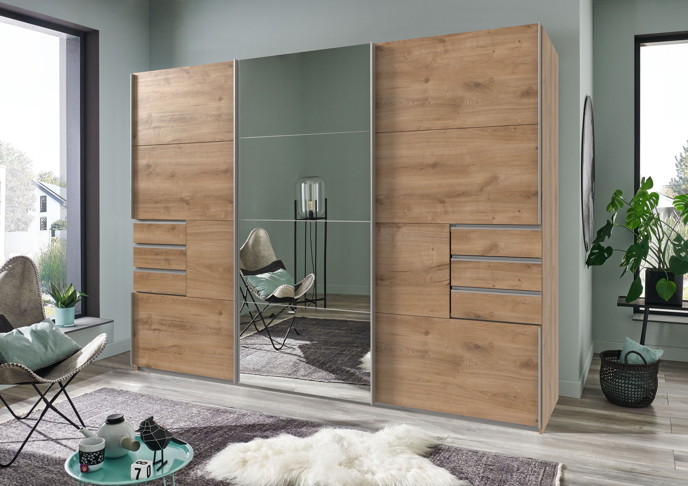 Wimex Schwebetürenschrank "Saigon" mit Spiegeltür, 3 Türen, 270cm breit günstig online kaufen