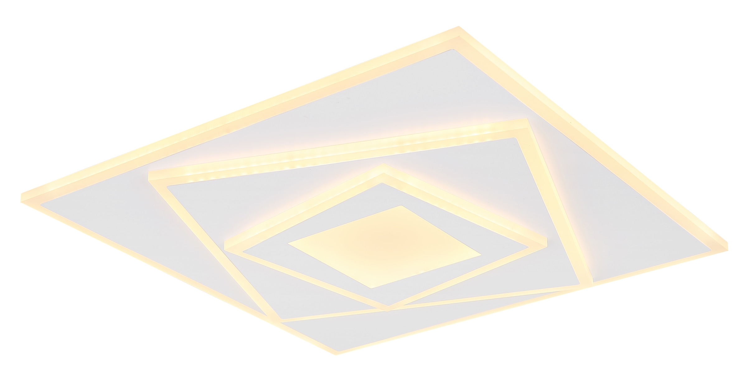 GLOBO LIGHTING LED Deckenleuchte »HORNI«, Leuchtmittel LED-Modul | LED fest integriert, Deckenlampe/ LxBxH: 400x400x54mm/Wohnzimmer/Schlafzimmer/modern