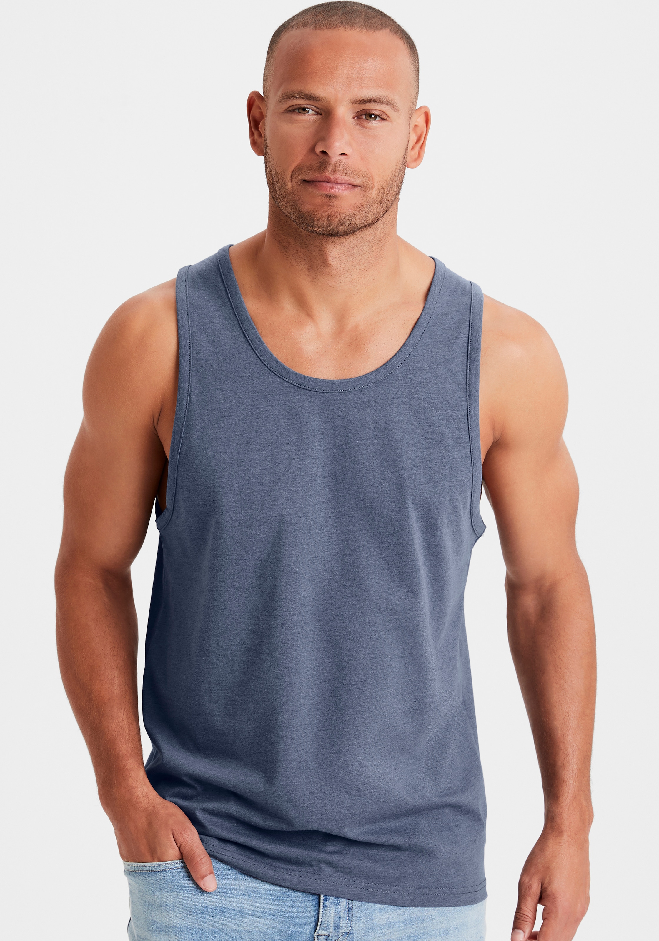 John Devin Tanktop, (Packung, 2), in schöner Melange-Optik