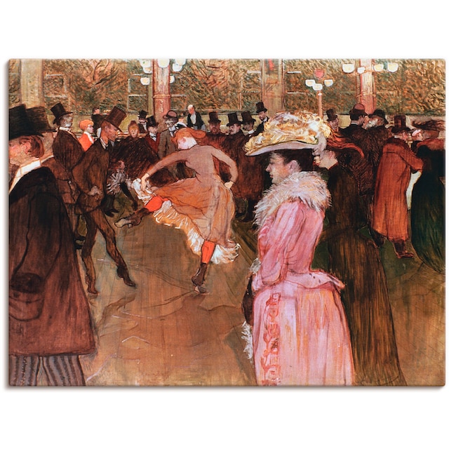 Artland Wandbild »Der Tanz im Moulin Rouge, 1890«, Gruppen & Familien, (1 St.),  als Alubild, Leinwandbild, Wandaufkleber oder Poster in versch. Größen  bestellen | BAUR