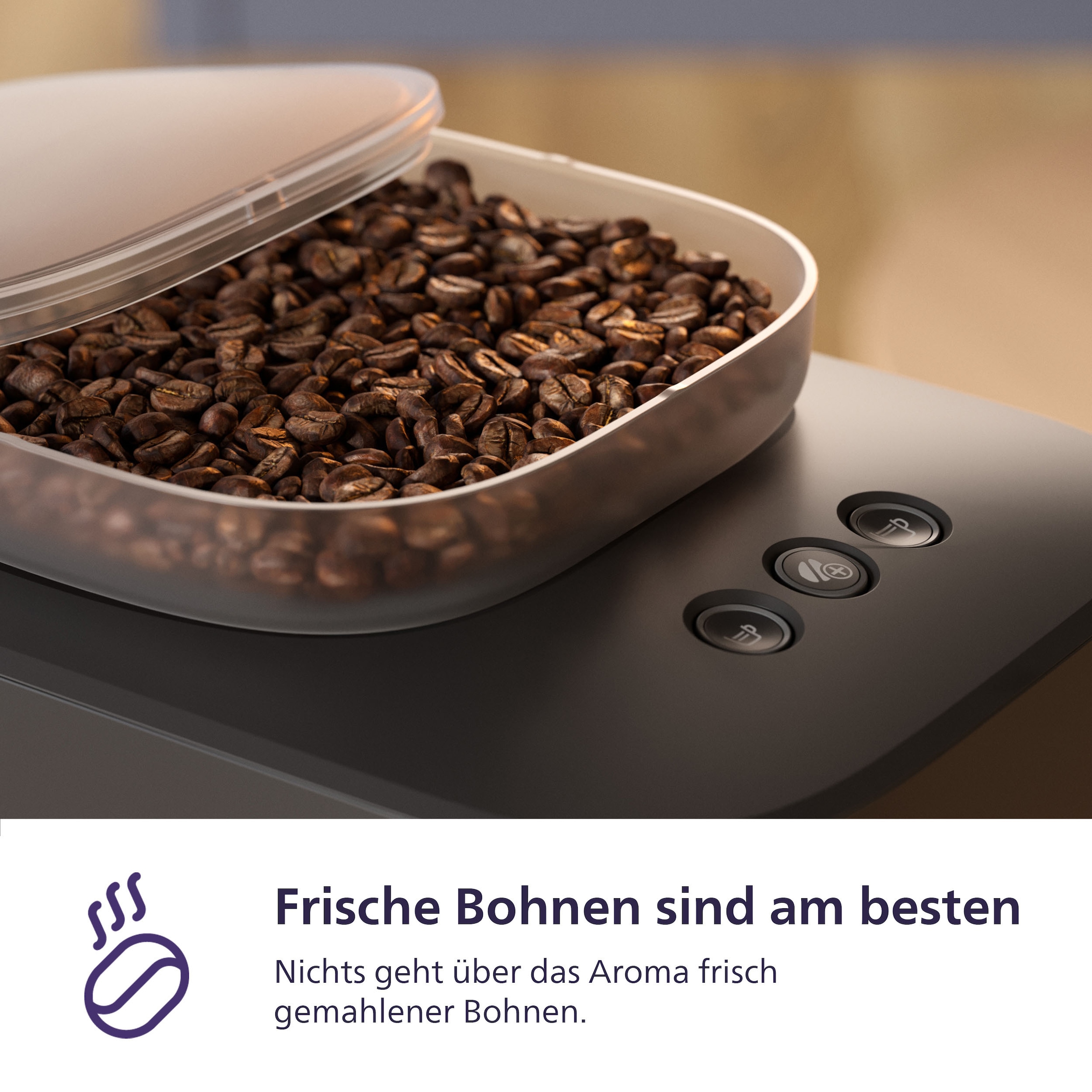 PHILIPS baristina Espressomaschine »BAR305/60 mit Mahlwerk für ganze Bohnen« 16 bar Pumpendruck, Schwarzgrau