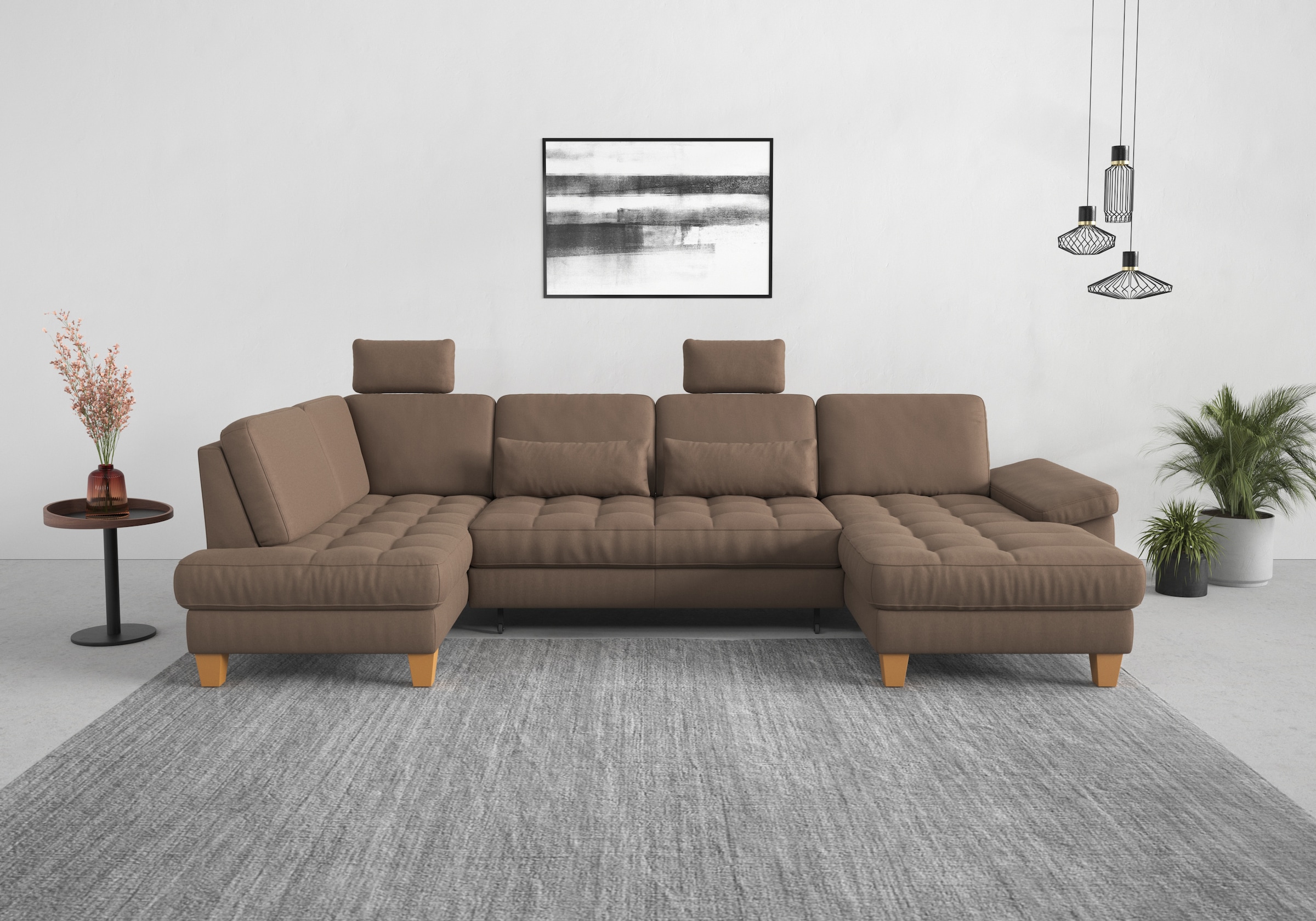 sit&more Wohnlandschaft "Westham U-Form" wahlweise mit Bettfunktion, Bettka günstig online kaufen