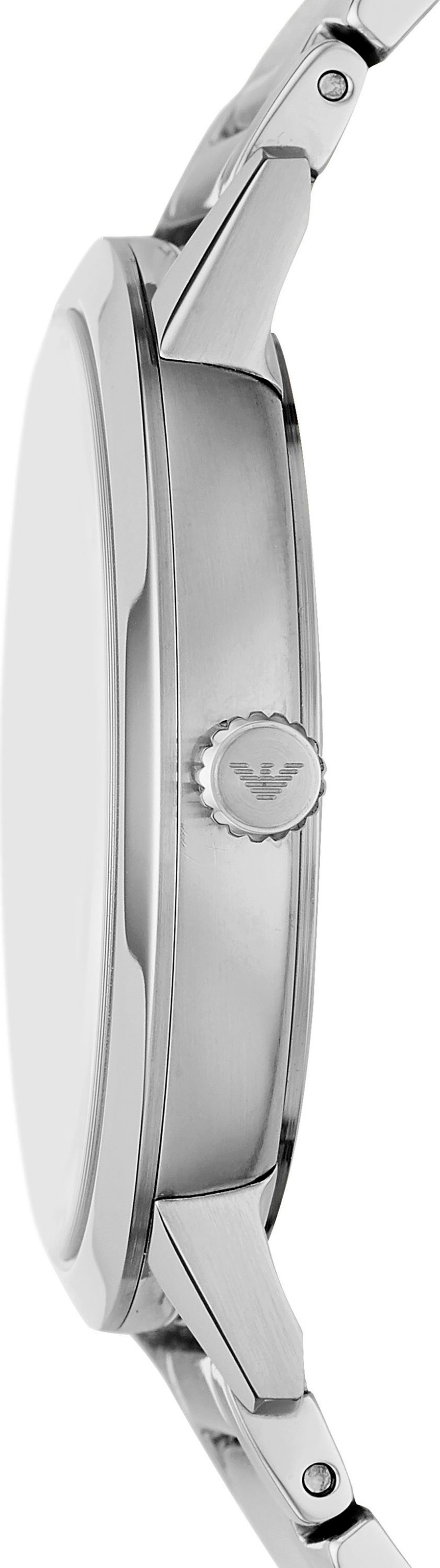 Emporio Armani Quarzuhr, Armbanduhr, Herrenuhr, Edelstahlarmband, analog, Tag