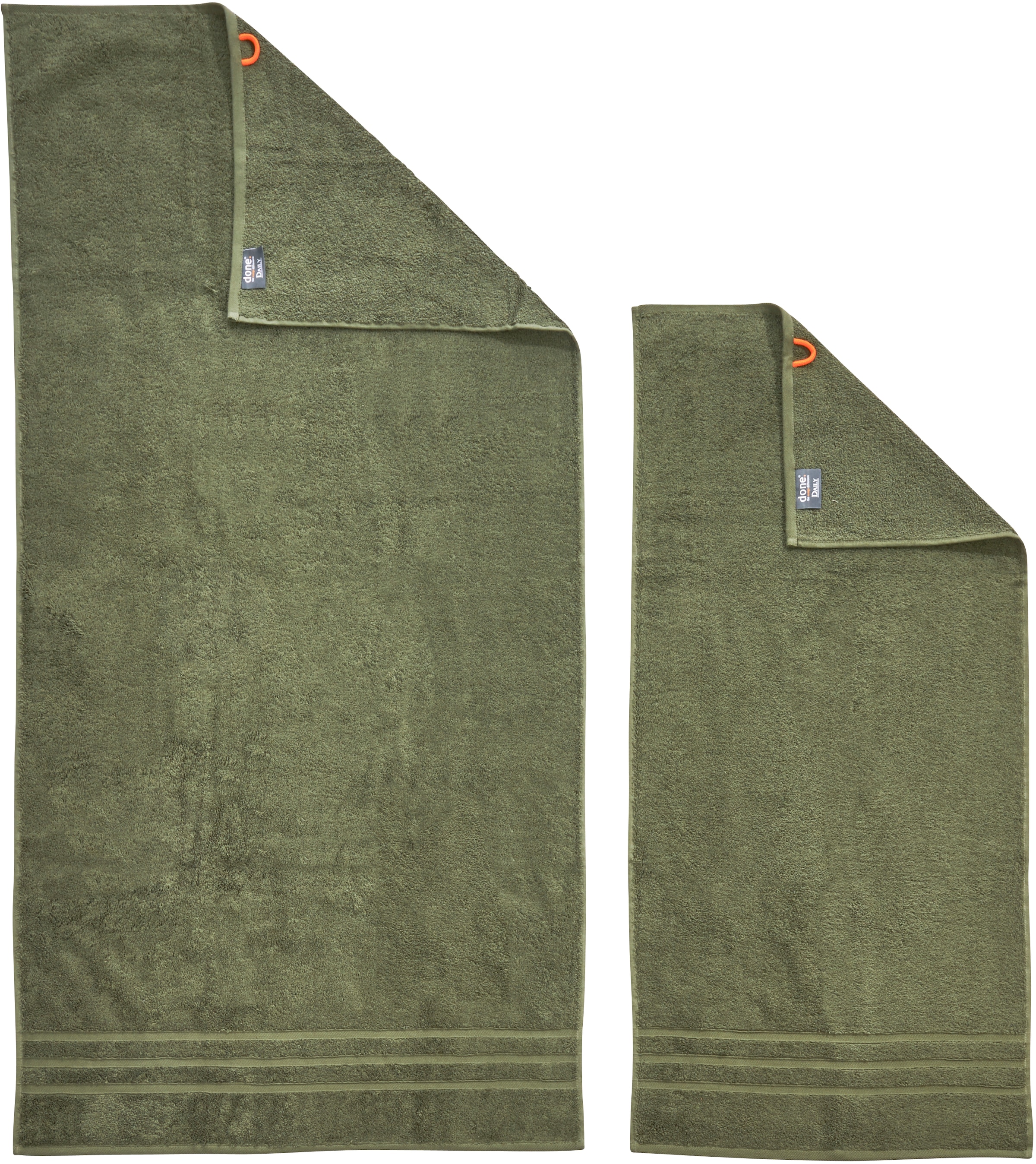 done.® Handtuch Set »Daily Uni«, (Set, 4 St., 2 Handtücher (50x100 cm)-2 Duschtücher (70x140 cm), 2x Handtücher (50x100 cm) & 2 Duschtücher(70x140 cm)