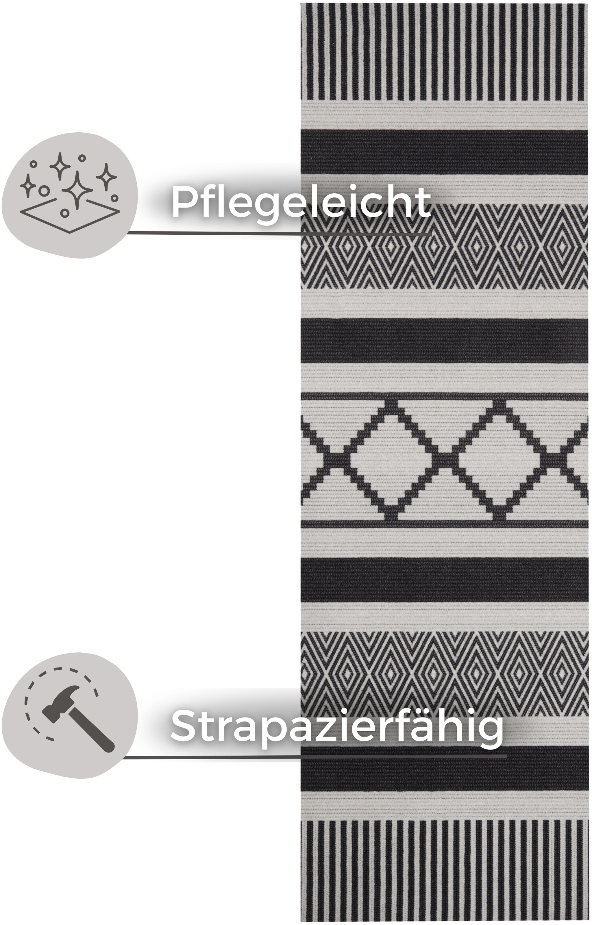 HANSE Home Läufer »Urban«, rechteckig, 5 mm Höhe, Läufer, Rutschfest, Küchenteppich, Küche, Teppich, Pflegeleicht, Flur
