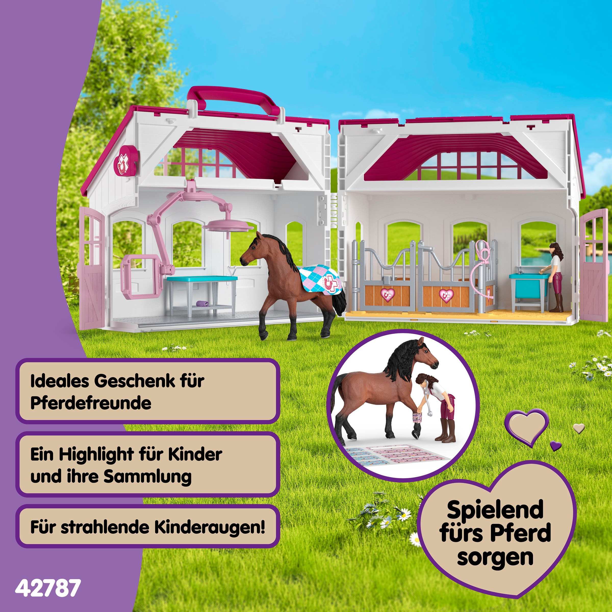 Schleich® Spielwelt »HORSE CLUB, Pferdeklinik Heilende Hufe (42787)«