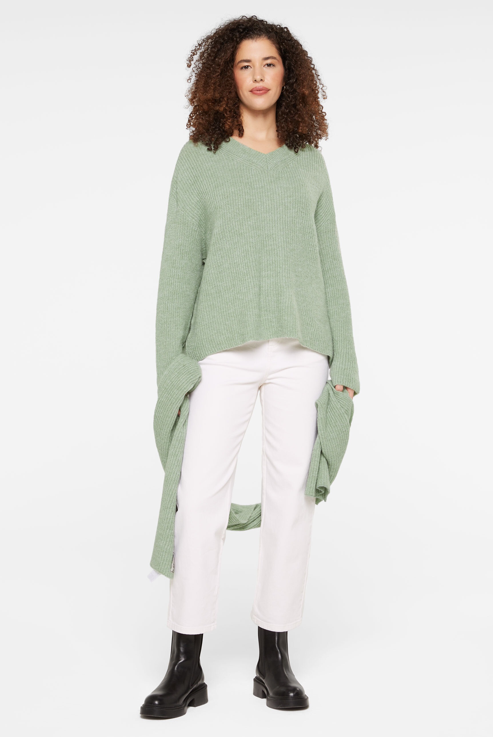 SENSES.THE LABEL V-Ausschnitt-Pullover mit V-Ausschnitt