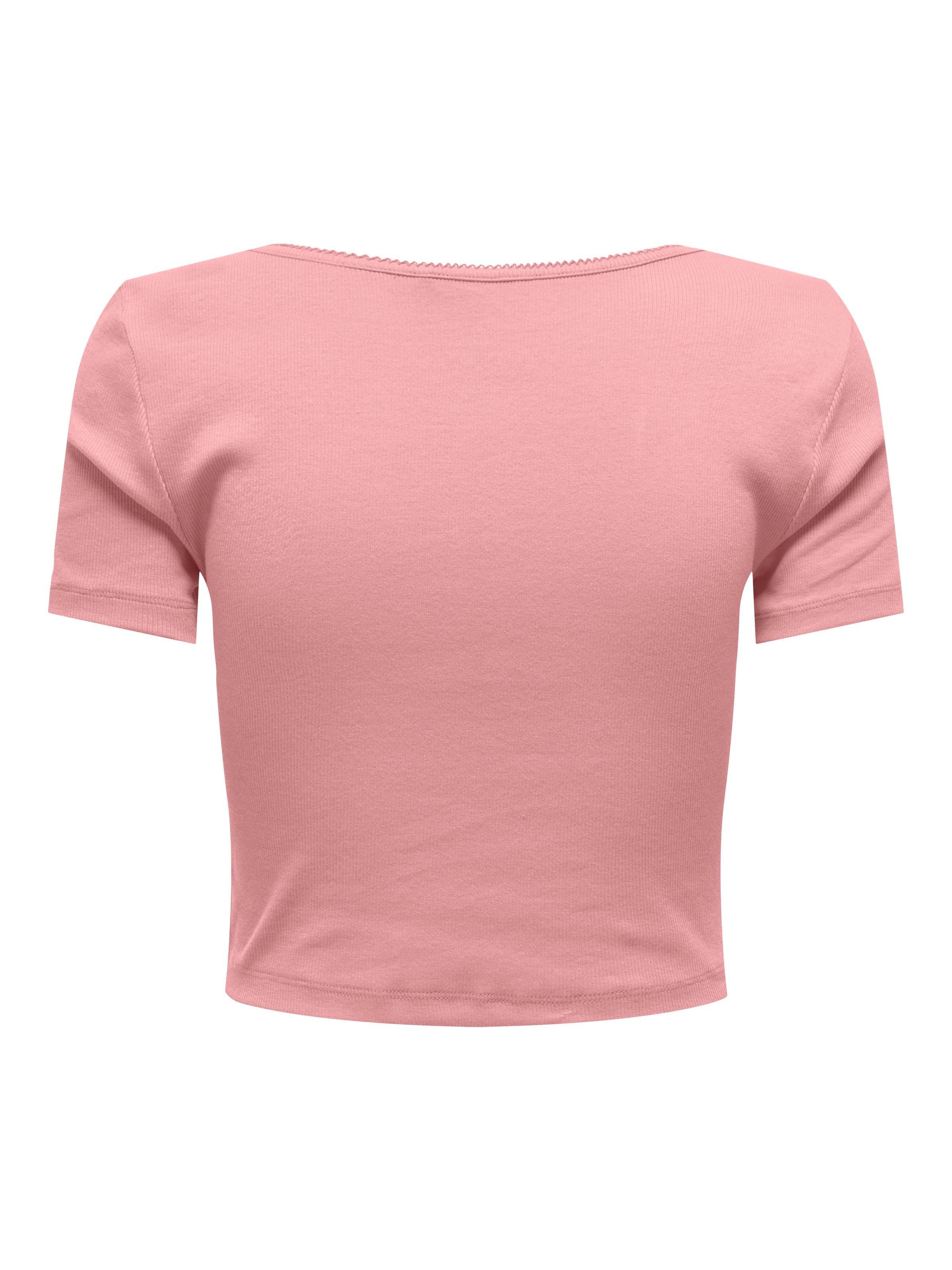 Kurzarmshirt ONLY "ONLBETTY LIFE S/S SCALLOP V-NECK CC JRS", Damen, Gr. XL, rosy touch, Jersey, Obermaterial: 95% Baumwolle, 5% Elasthan, unifarben, hüftlang, V-Ausschnitt, Shirts, mit Raffung am Ausschnitt 2