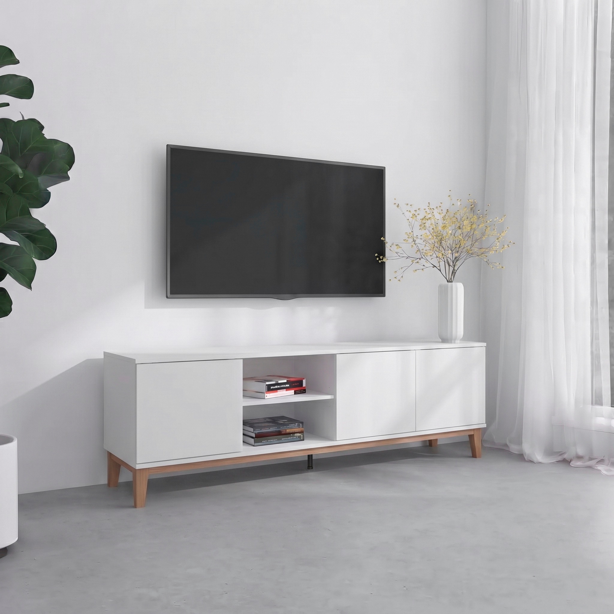 OTTO home Lowboard »Maryd« 1 Stk. tlg. Kommode, Untergestell in Holzoptik, Breite 160 cm