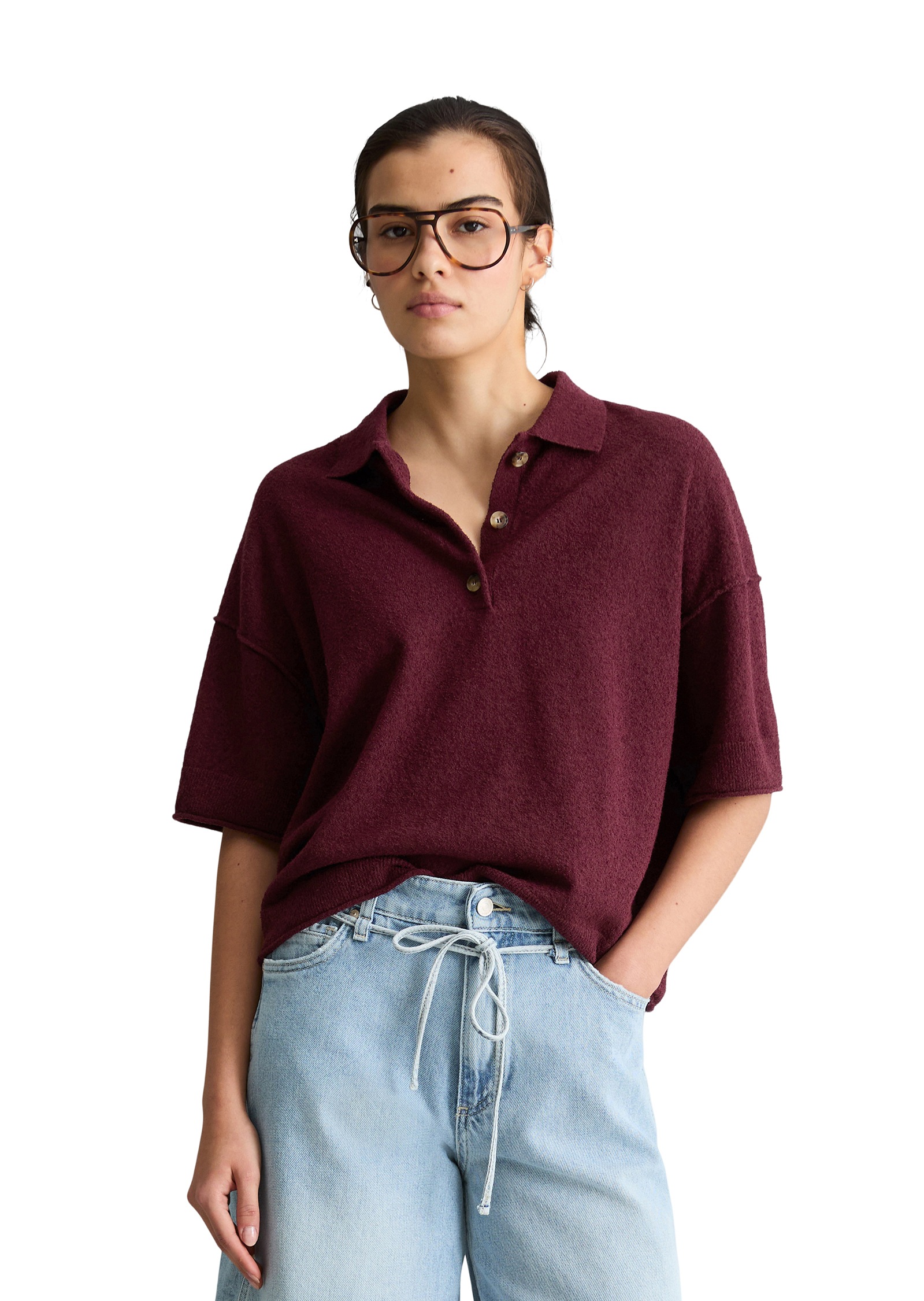 Marc O'Polo DENIM Poloshirt »aus Crinkled Organic Cotton-Mix«