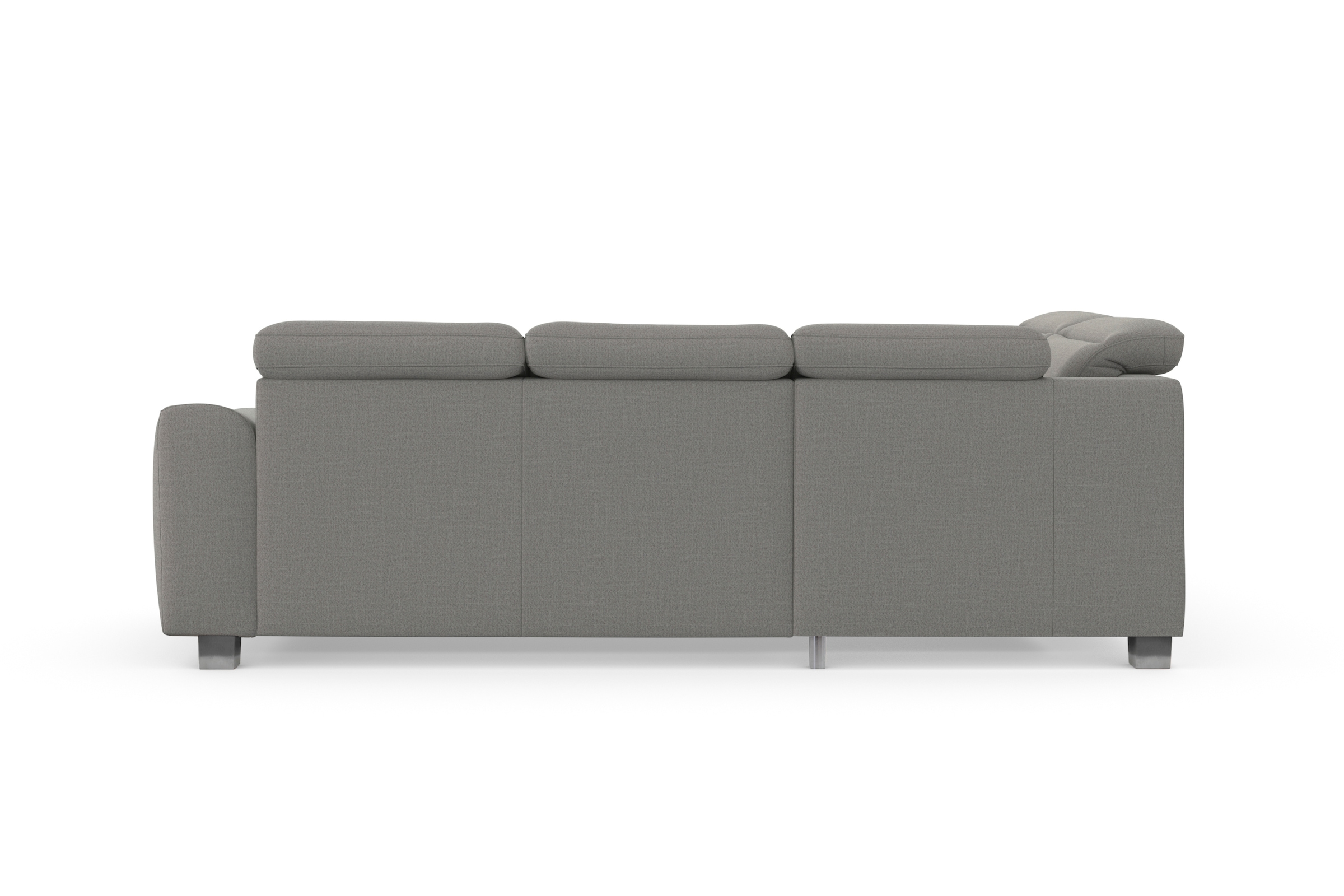 sit&more Ecksofa »Dundee L-Form« mit Federkern und Edelstahlfüßen, wahlweise mit Kopfteilverstellung