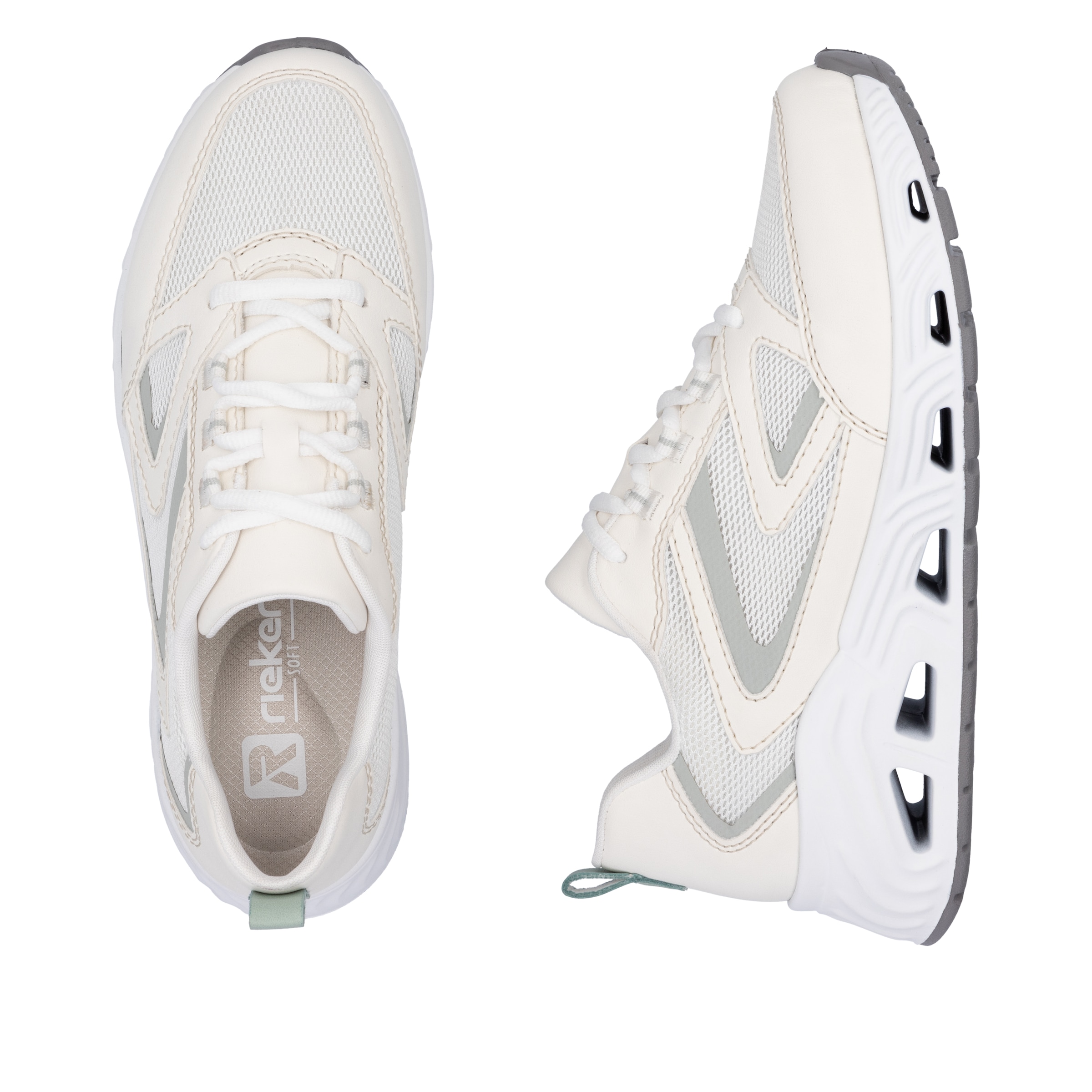 RIEKER Sport Keilsneaker, Halbschuh, Schnürschuh, Freizeitsneaker mit gepolstertem Schaftrand