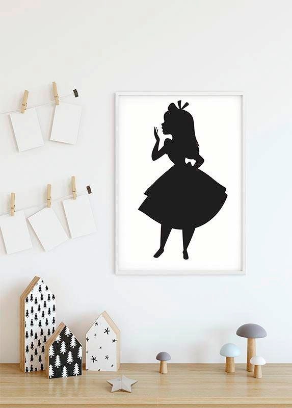 Komar Poster »Alice Silhouette«, Disney, (1 St.), Kinderzimmer, Schlafzimmer, Wohnzimmer