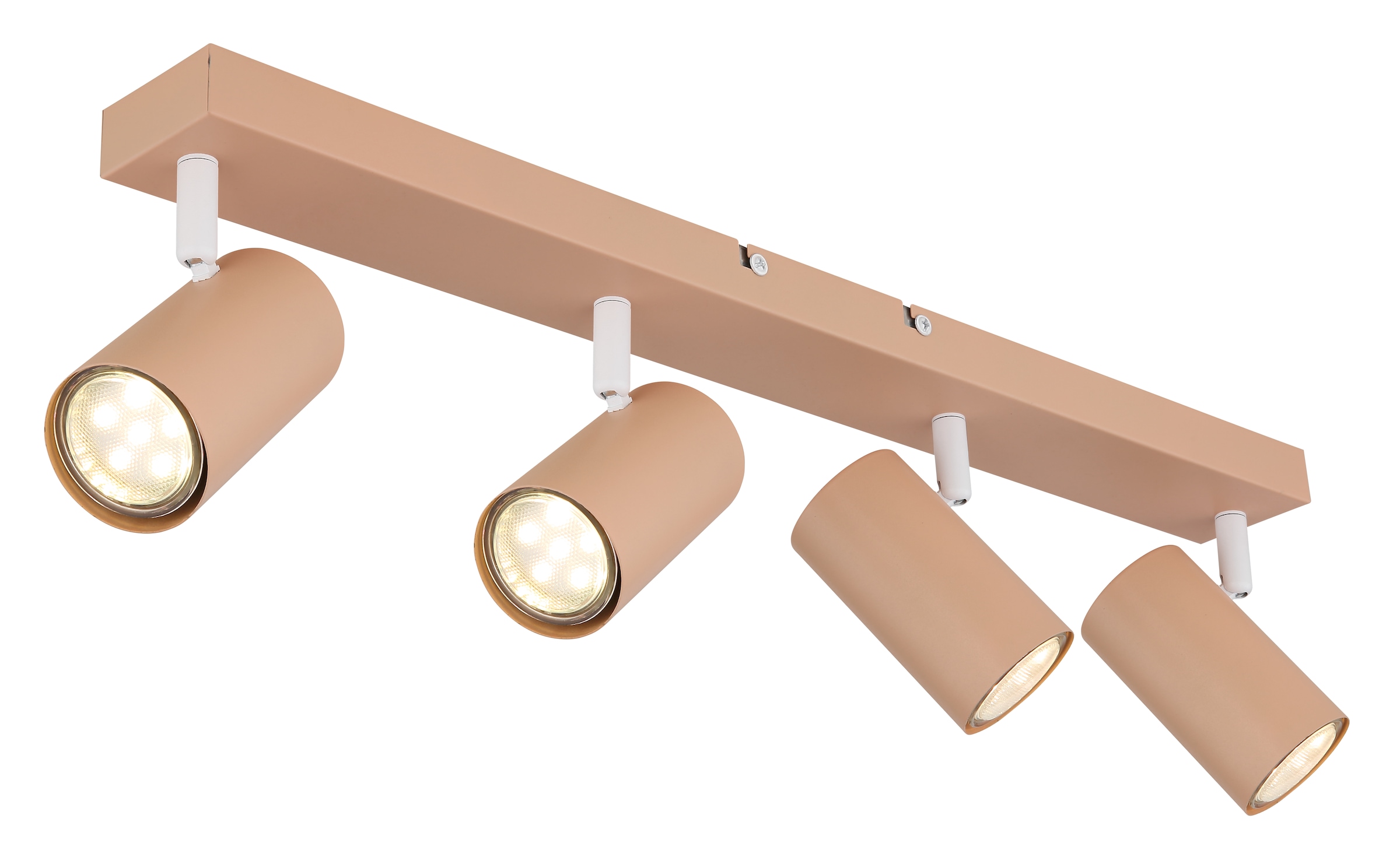 GLOBO LIGHTING Deckenstrahler »ROBBY«, Leuchtmittel GU10 | ohne Leuchtmittel, Deckenspot/pfirsichfarben/Flur/Wohnzimmer
