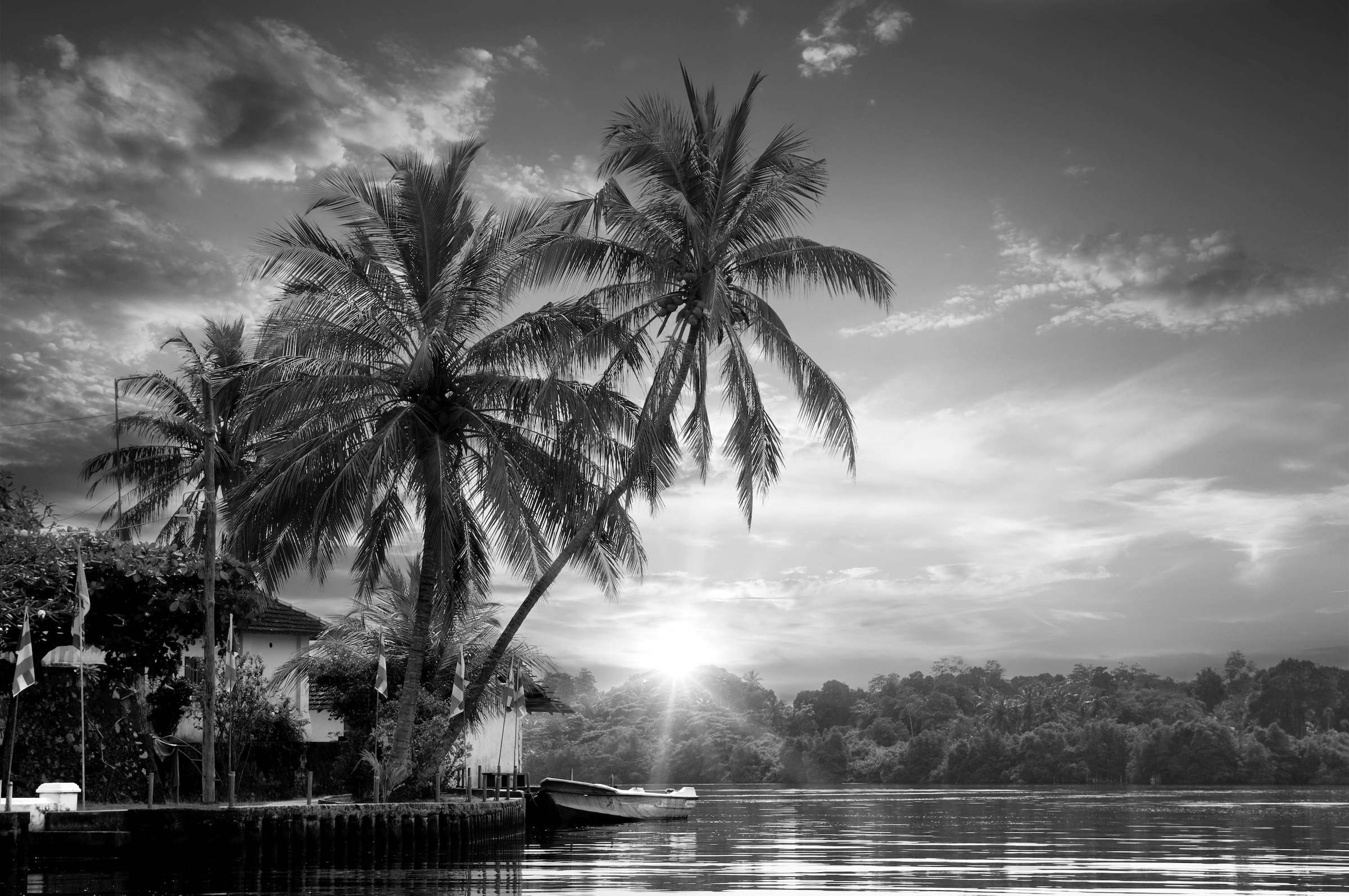 Papermoon Fototapete "Strand Schwarz & Weiß" günstig online kaufen