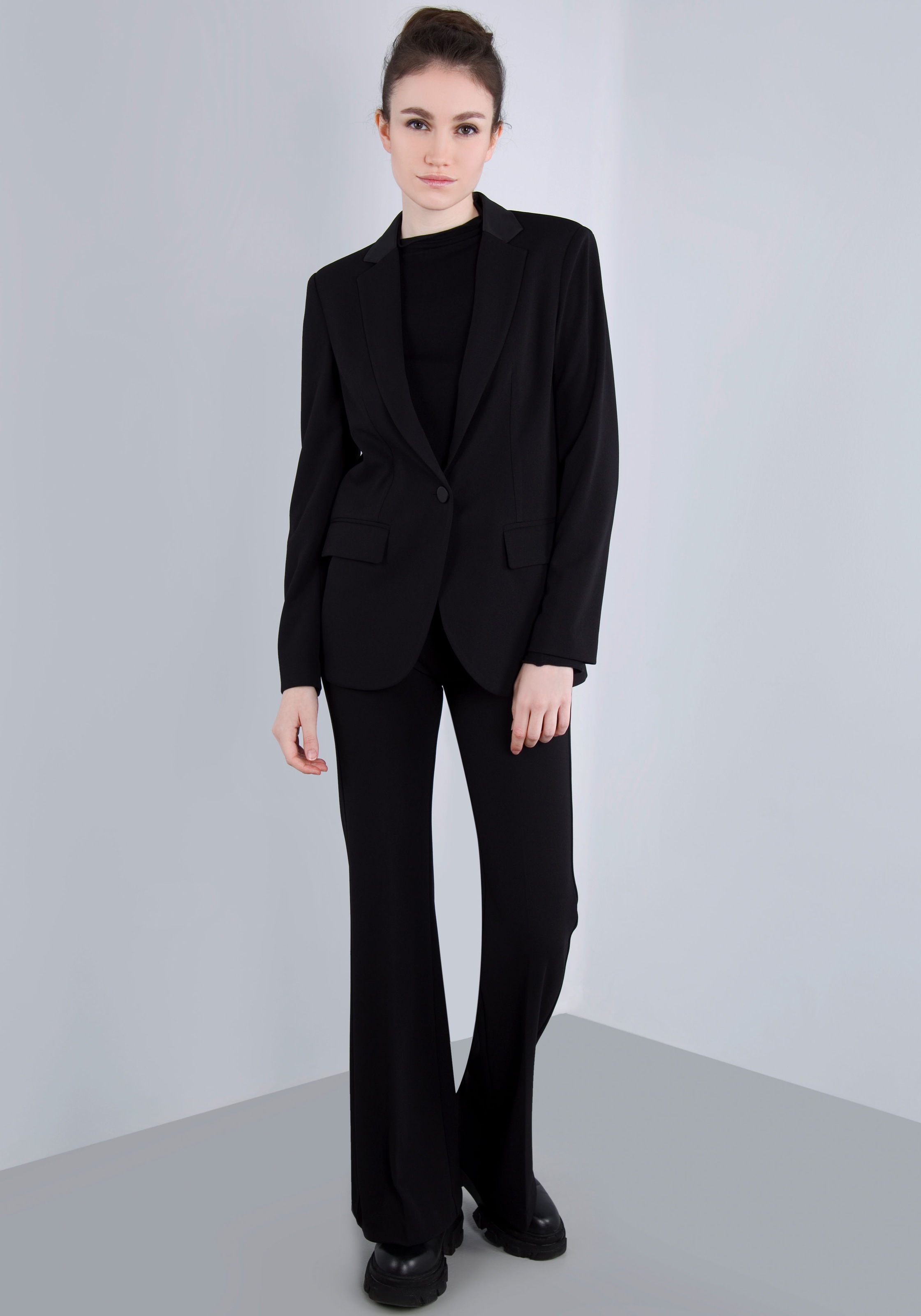IMPERIAL Longblazer, mit Satindetails und Stretch