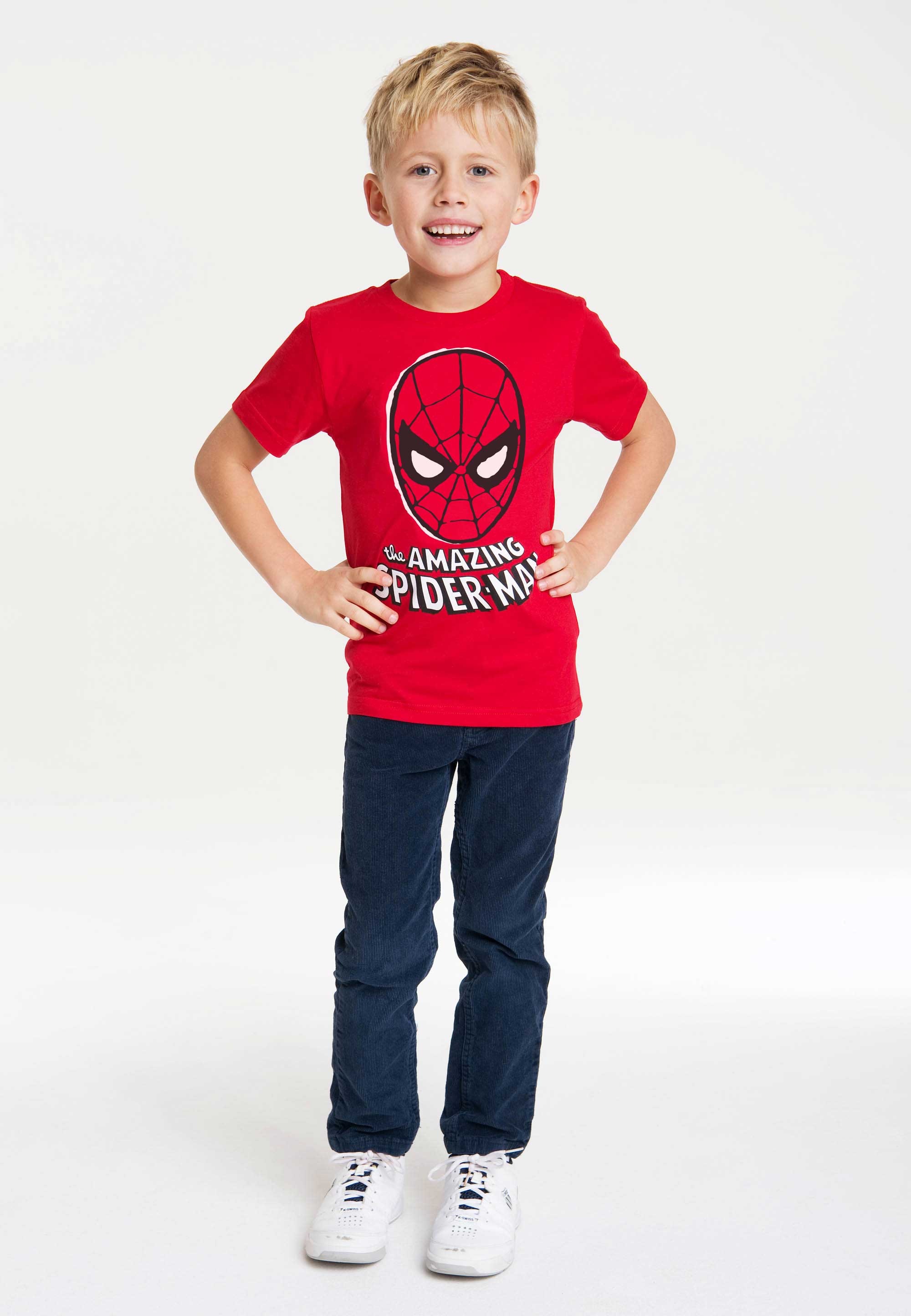 mit Maske«, »Spider-Man T-Shirt bestellen lizenziertem Print | BAUR LOGOSHIRT