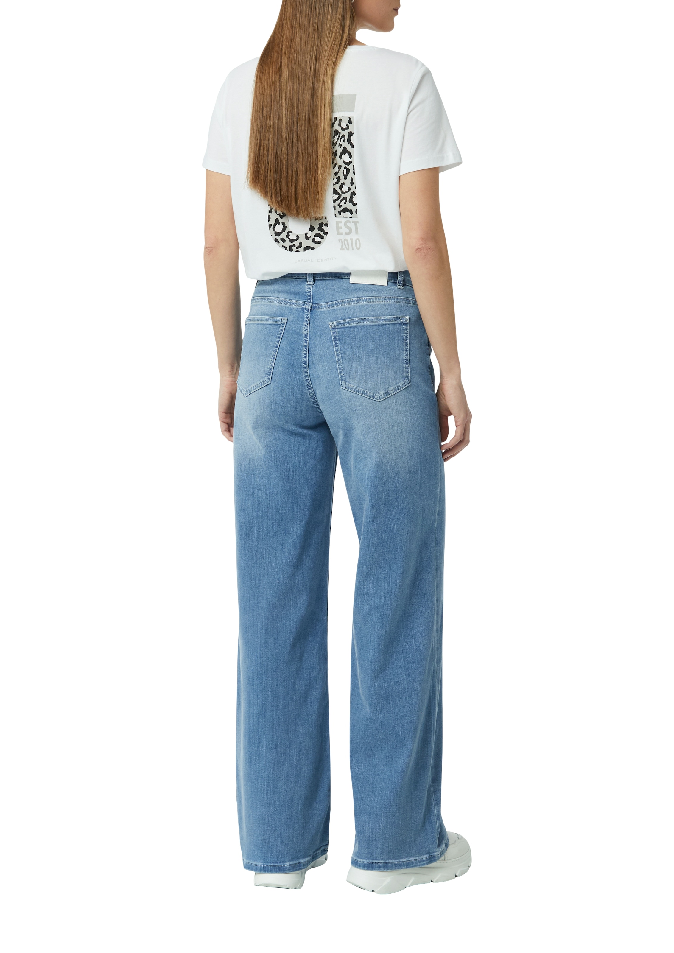 comma casual identity Weite Jeans, washed, relaxed fit, casual, Baumwollmix