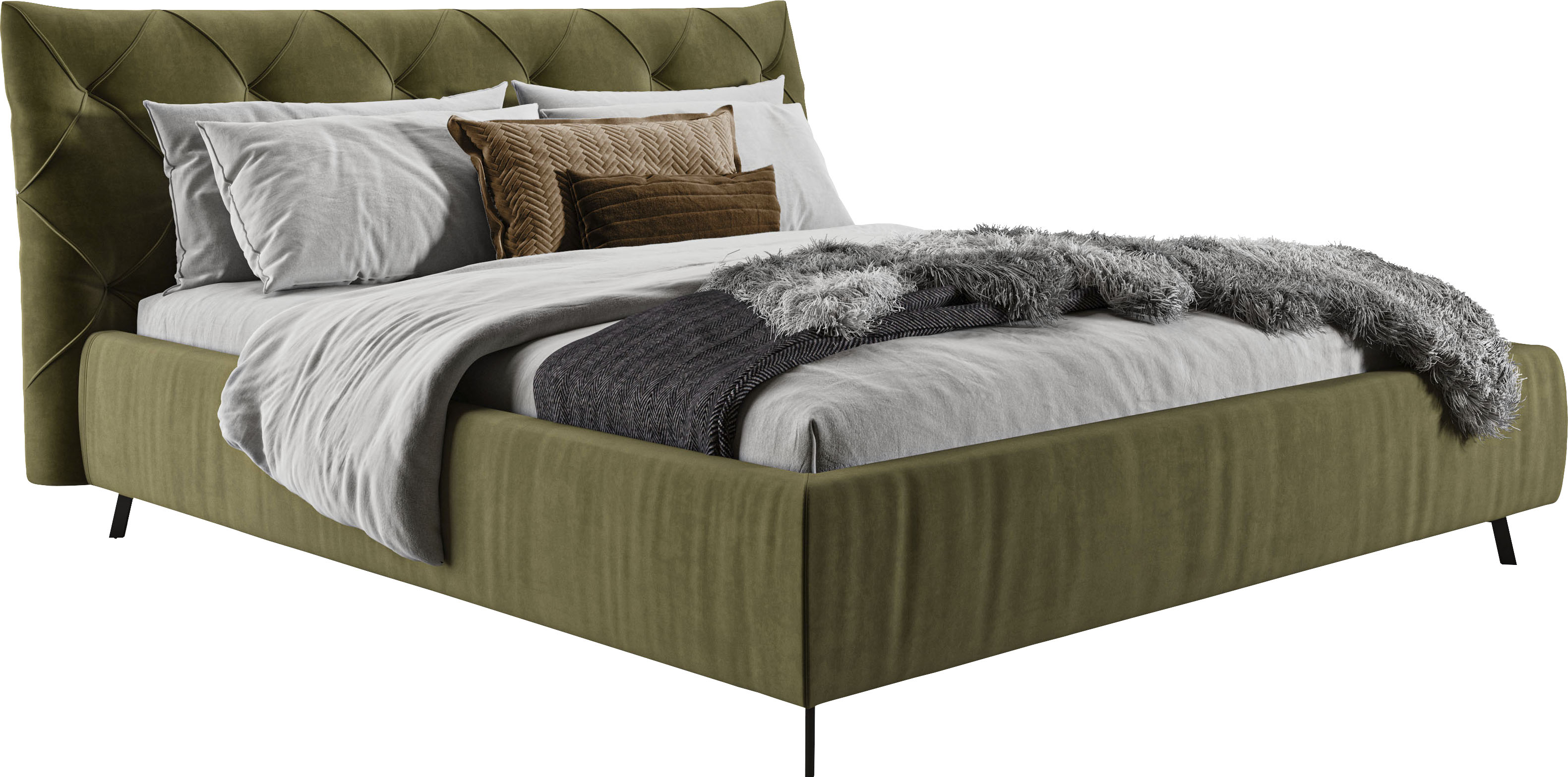 Home affaire "Elloree, in 4 Breiten bis 200cm, auch in Leder" Kopfteilhöhe 105 cm, belastbar bis 280 kg, auch in Überlänge 220cm
