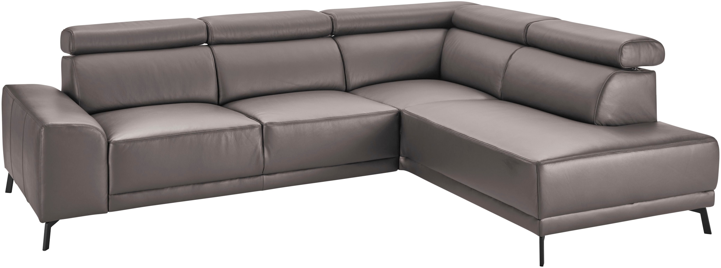 3C Candy Ecksofa »Greve modern und bequem, inkl. manueller Kopfteilverstellung, L-Form«, wahlweise mit motorischem Sitzvorzug