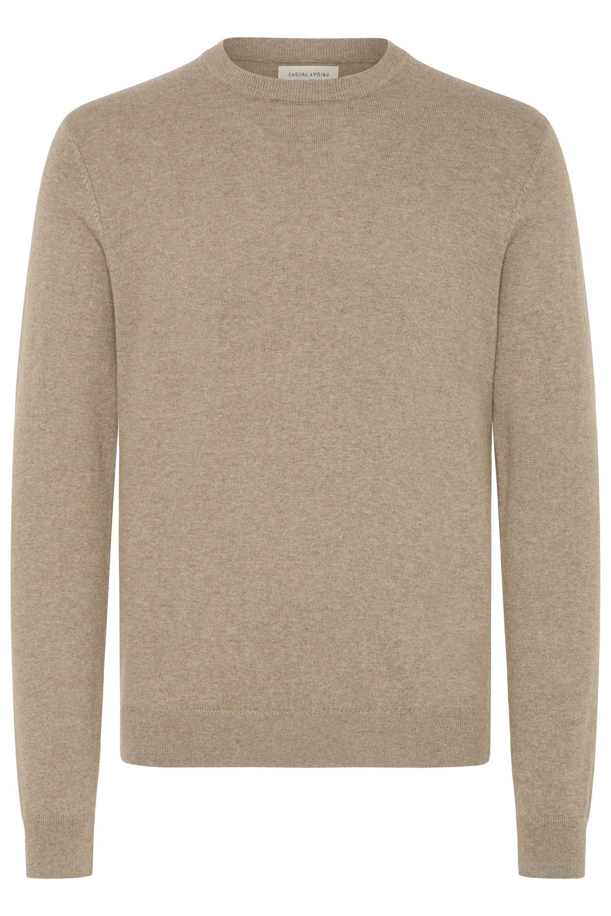 Casual Friday Strickfleece-Pullover "Strickpullover CFHALFDAN" günstig online kaufen