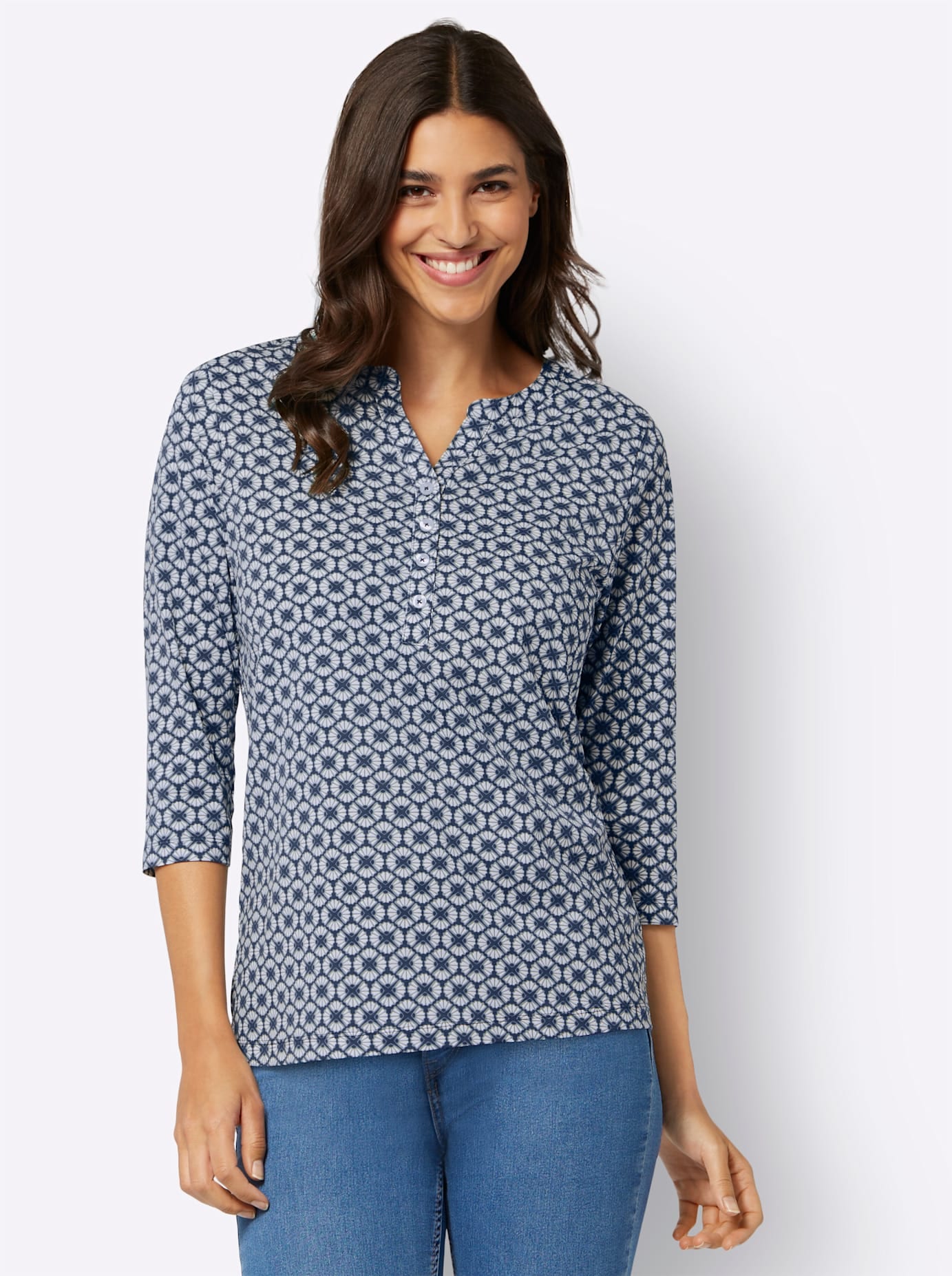 Classic Basics 3/4-Arm-Shirt "3/4-Arm-Shirt" 1 Stk. tlg. günstig online kaufen