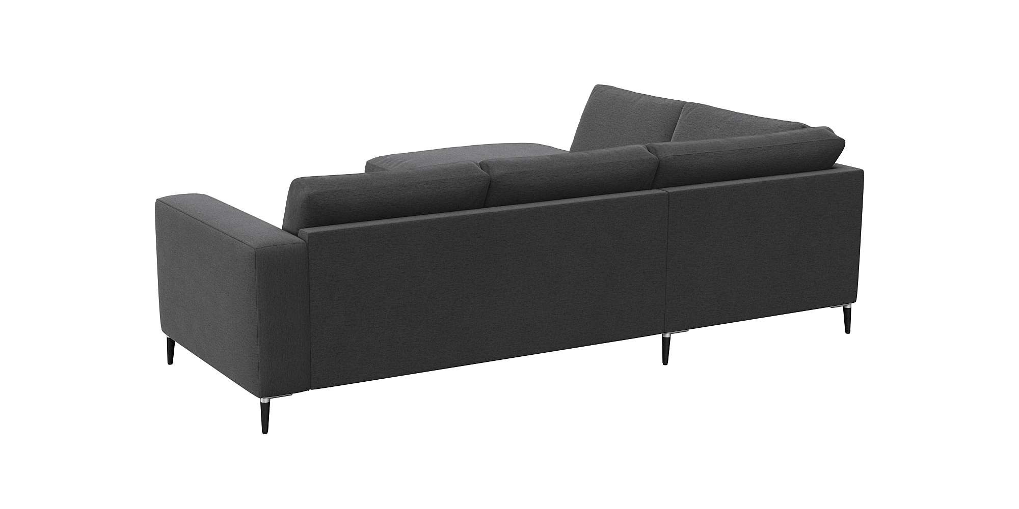 FLEXLUX Ecksofa »Fiore, bequem und komfortabel, zeitlos, L-Form« breite Armlehnen, Füße Alu/schwarz, B/T 241/225 cm, Kaltschaum im Sitz