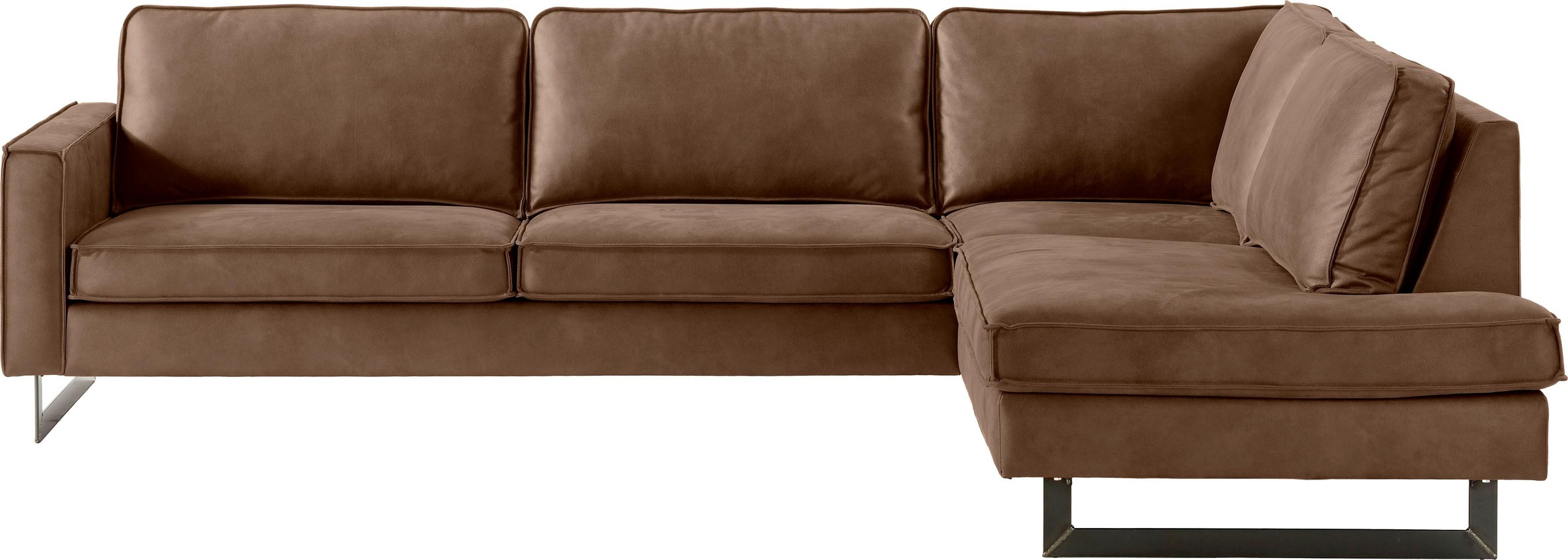Places of Style Ecksofa "Pinto, 290 cm, Cord, Chenille, Lederoptik, Ottoman günstig online kaufen