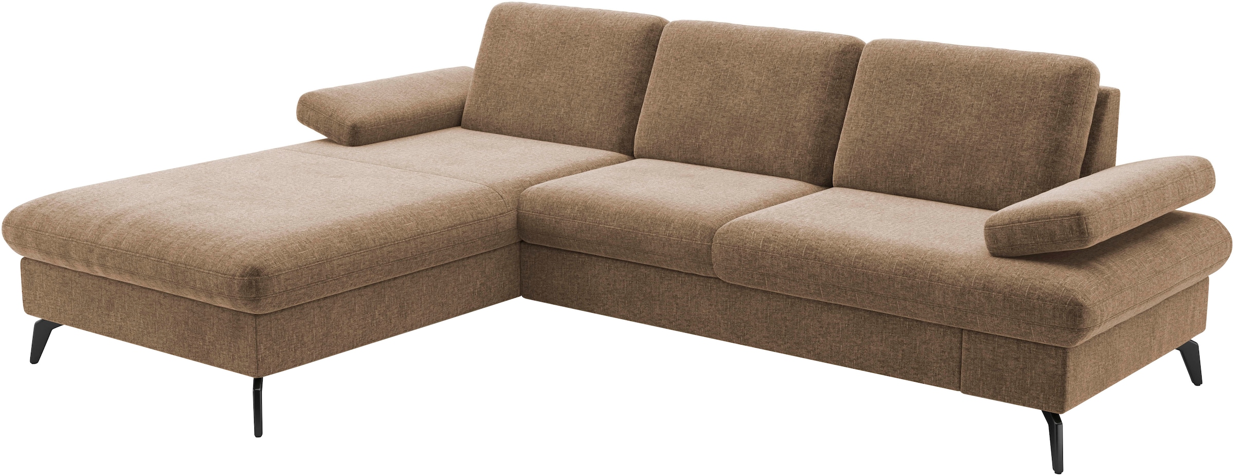 sit&more Ecksofa »Morris Jubi L-Form«, inkl. Armteilfunktion und 1 Zierkissen, wahlweise mit Bettfunktion