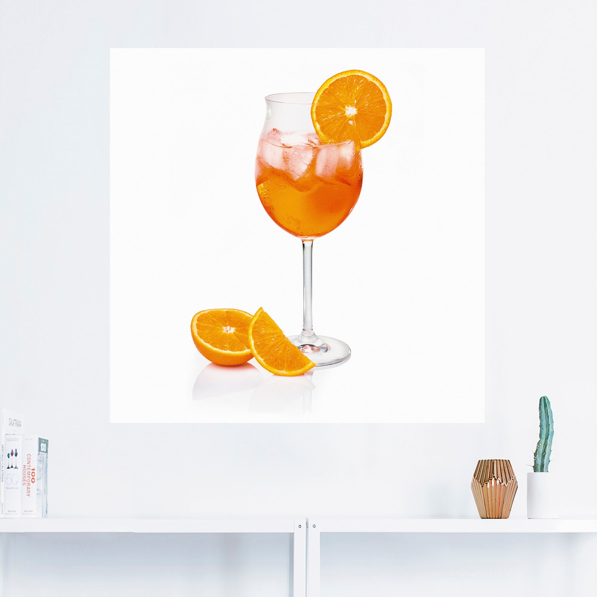 Artland Wandbild "Aperol Spritz mit einer Scheibe Orange", Getränke, (1 St. günstig online kaufen