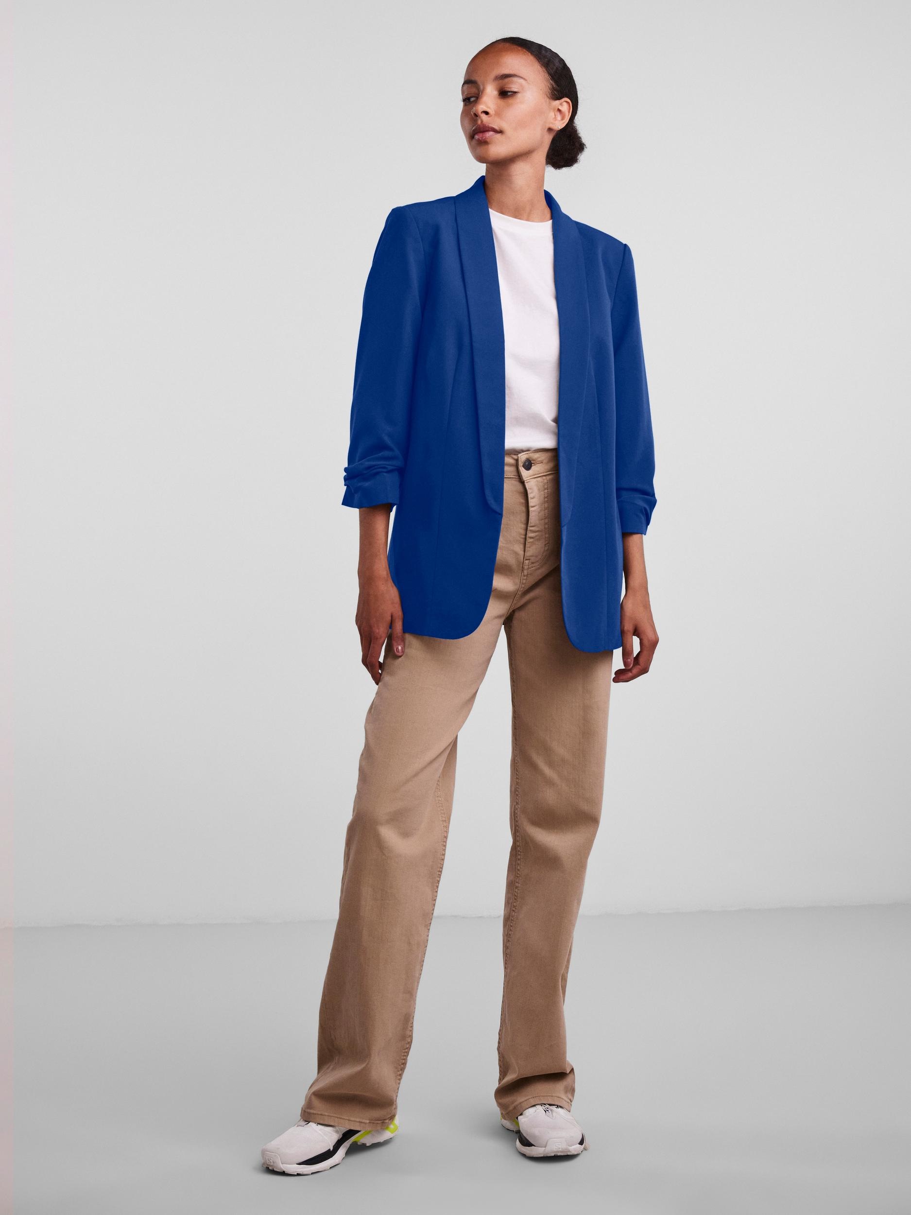 Thumbnail - pieces Blusenblazer "PCBOSELLA 3/4 BLAZER NOOS" Materialmix, regular fit