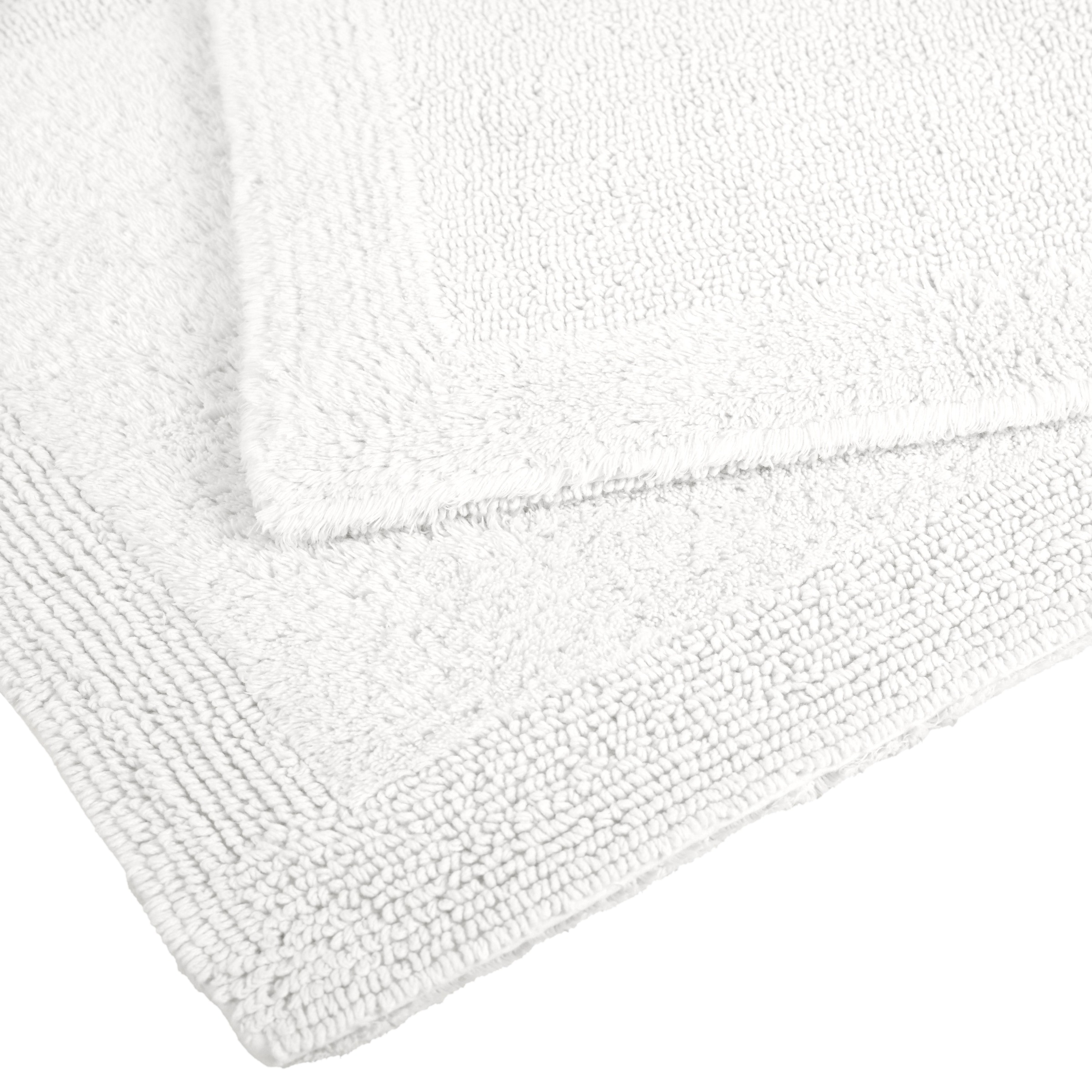 my home Badematte »Kapra, Badvorleger, Badezimmer Teppich« Höhe 14 mm beidseitig nutzbar | fußbodenheizungsgeeignet | strapazierfähig mit Bordüre, Badteppich, Badematte, Baumwolle