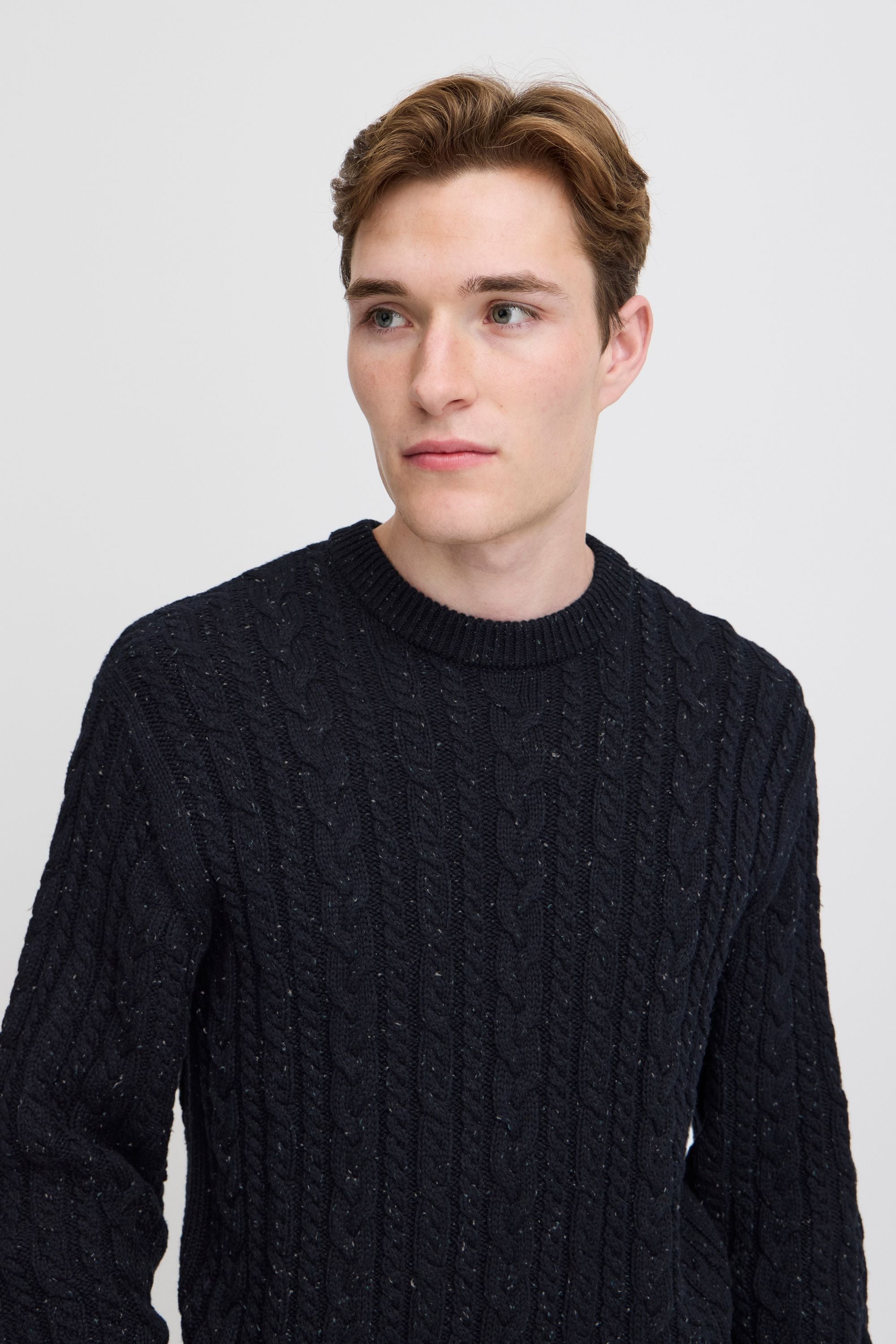 Casual Friday Strickpullover »Strickpullover CFKARL cable crew neck knit with neps«