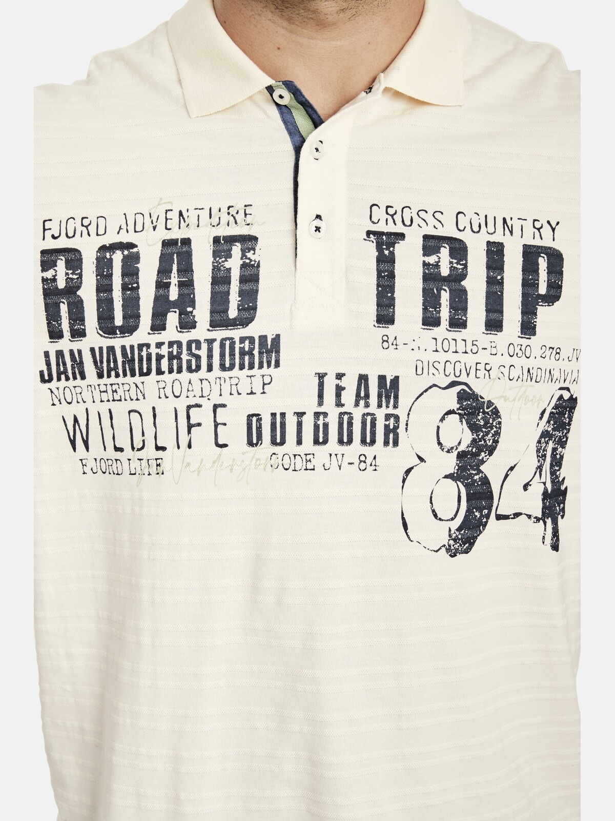 Jan Vanderstorm Langarm-Poloshirt »Langarm-Poloshirt AKILLES«, (1 tlg.), mit großem Print